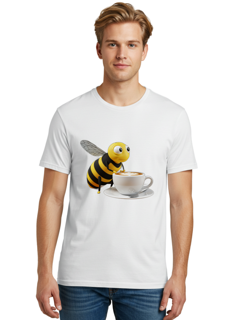 Bee-Coffee Men'S Graphic Tee, 100% Cotton, Comfortable Casual Summer Wear, Machine Washable, Vintage Camera, Old Camera, Antique Camera, Black Camera, Classic Photography, Photography Equipment, Nostalgic Device, Film Camera, Camera Art Bal788