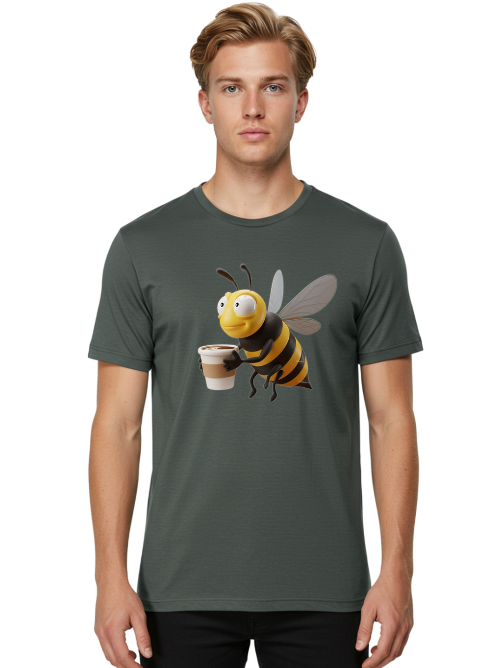 Bee-With-Coffee Men'S Graphic Tee, 100% Cotton, Comfortable Casual Summer Wear, Machine Washable, Vintage Camera, Old Camera, Antique Camera, Black Camera, Classic Photography, Photography Equipment, Nostalgic Device, Film Camera, Camera Art Bal789