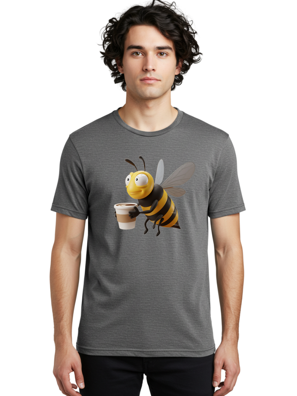 Bee-With-Coffee Men'S Graphic Tee, 100% Cotton, Comfortable Casual Summer Wear, Machine Washable, Vintage Camera, Old Camera, Antique Camera, Black Camera, Classic Photography, Photography Equipment, Nostalgic Device, Film Camera, Camera Art Bal789
