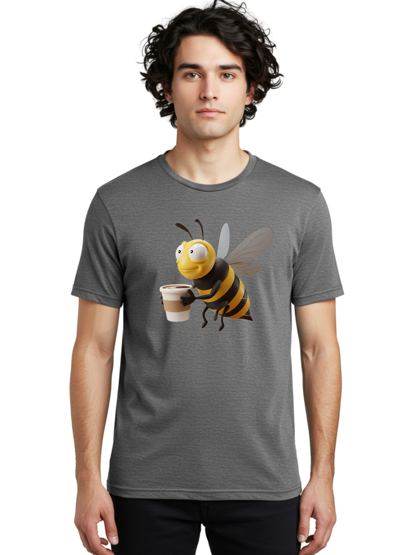 Bee-With-Coffee Men'S Graphic Tee, 100% Cotton, Comfortable Casual Summer Wear, Machine Washable, Vintage Camera, Old Camera, Antique Camera, Black Camera, Classic Photography, Photography Equipment, Nostalgic Device, Film Camera, Camera Art Bal789