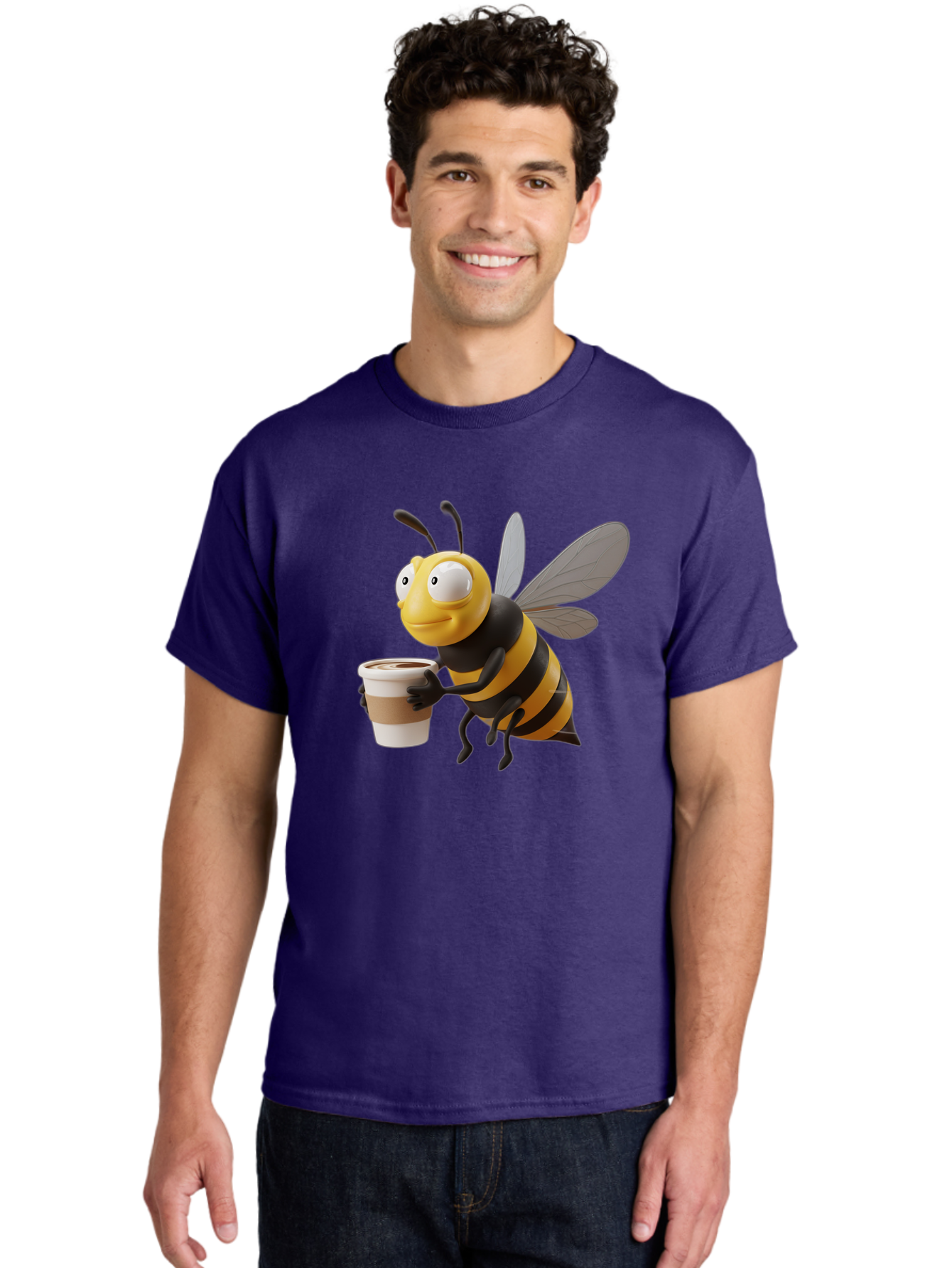 Bee-With-Coffee Men'S Graphic Tee, 100% Cotton, Comfortable Casual Summer Wear, Machine Washable, Vintage Camera, Old Camera, Antique Camera, Black Camera, Classic Photography, Photography Equipment, Nostalgic Device, Film Camera, Camera Art Bal789