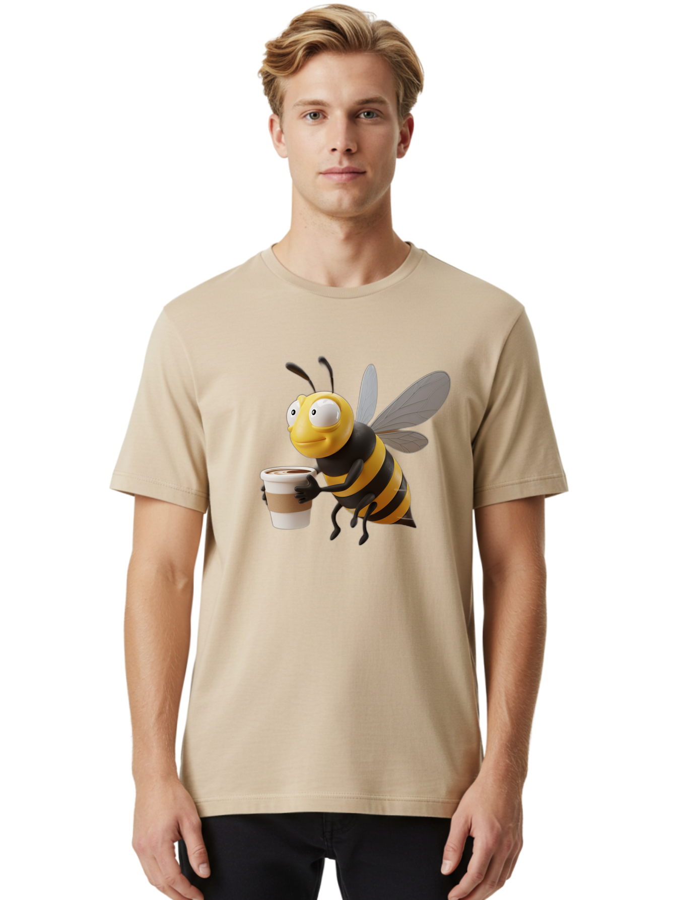 Bee-With-Coffee Men'S Graphic Tee, 100% Cotton, Comfortable Casual Summer Wear, Machine Washable, Vintage Camera, Old Camera, Antique Camera, Black Camera, Classic Photography, Photography Equipment, Nostalgic Device, Film Camera, Camera Art Bal789