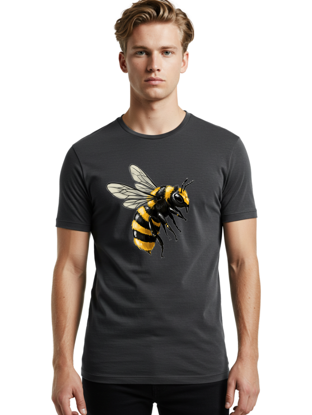 Bee Men'S Graphic Tee, 100% Cotton, Comfortable Casual Summer Wear, Machine Washable, Vintage Camera, Old Camera, Antique Camera, Black Camera, Classic Photography, Photography Equipment, Nostalgic Device, Film Camera, Camera Art Bal790