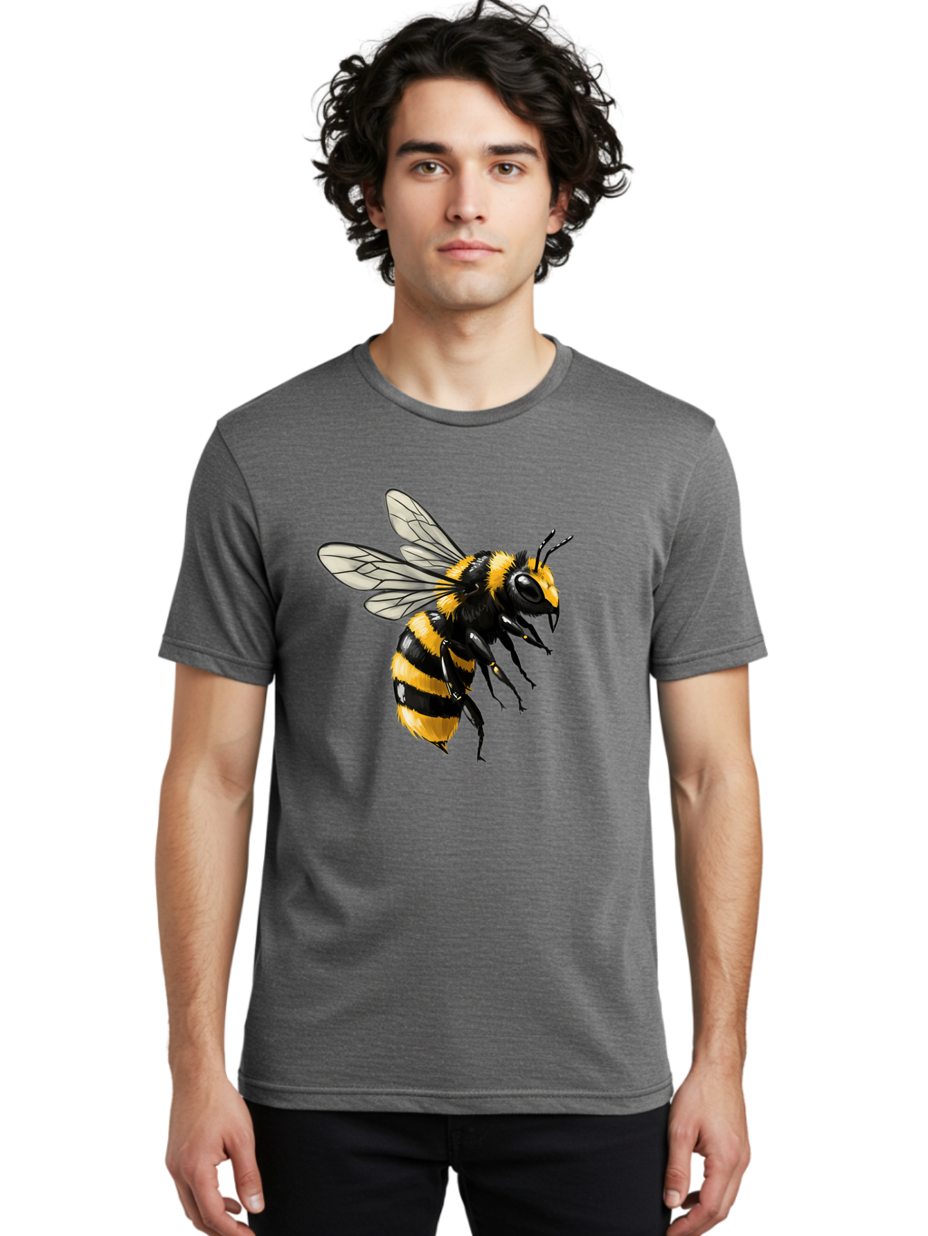 Bee Men'S Graphic Tee, 100% Cotton, Comfortable Casual Summer Wear, Machine Washable, Vintage Camera, Old Camera, Antique Camera, Black Camera, Classic Photography, Photography Equipment, Nostalgic Device, Film Camera, Camera Art Bal790