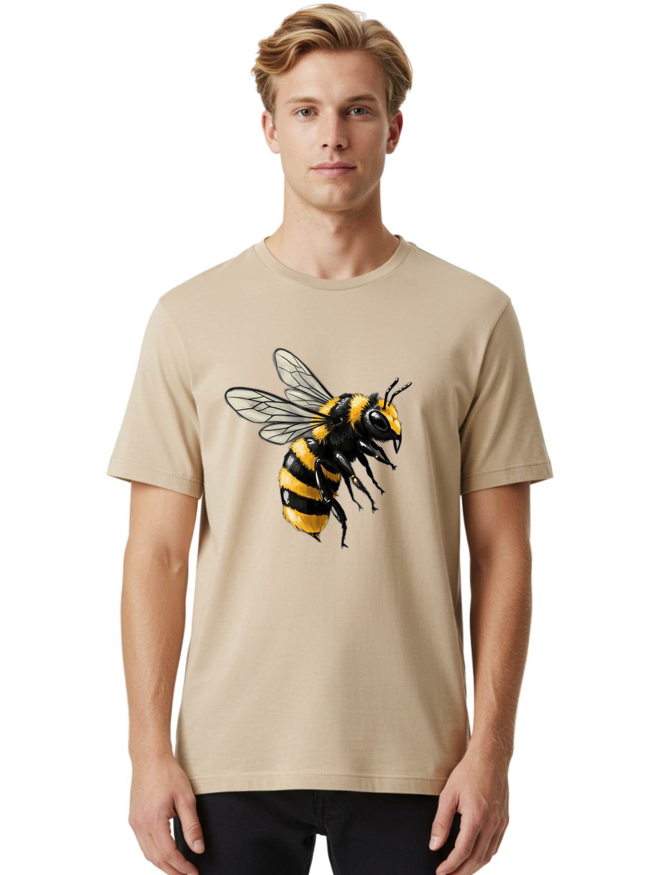 Bee Men'S Graphic Tee, 100% Cotton, Comfortable Casual Summer Wear, Machine Washable, Vintage Camera, Old Camera, Antique Camera, Black Camera, Classic Photography, Photography Equipment, Nostalgic Device, Film Camera, Camera Art Bal790