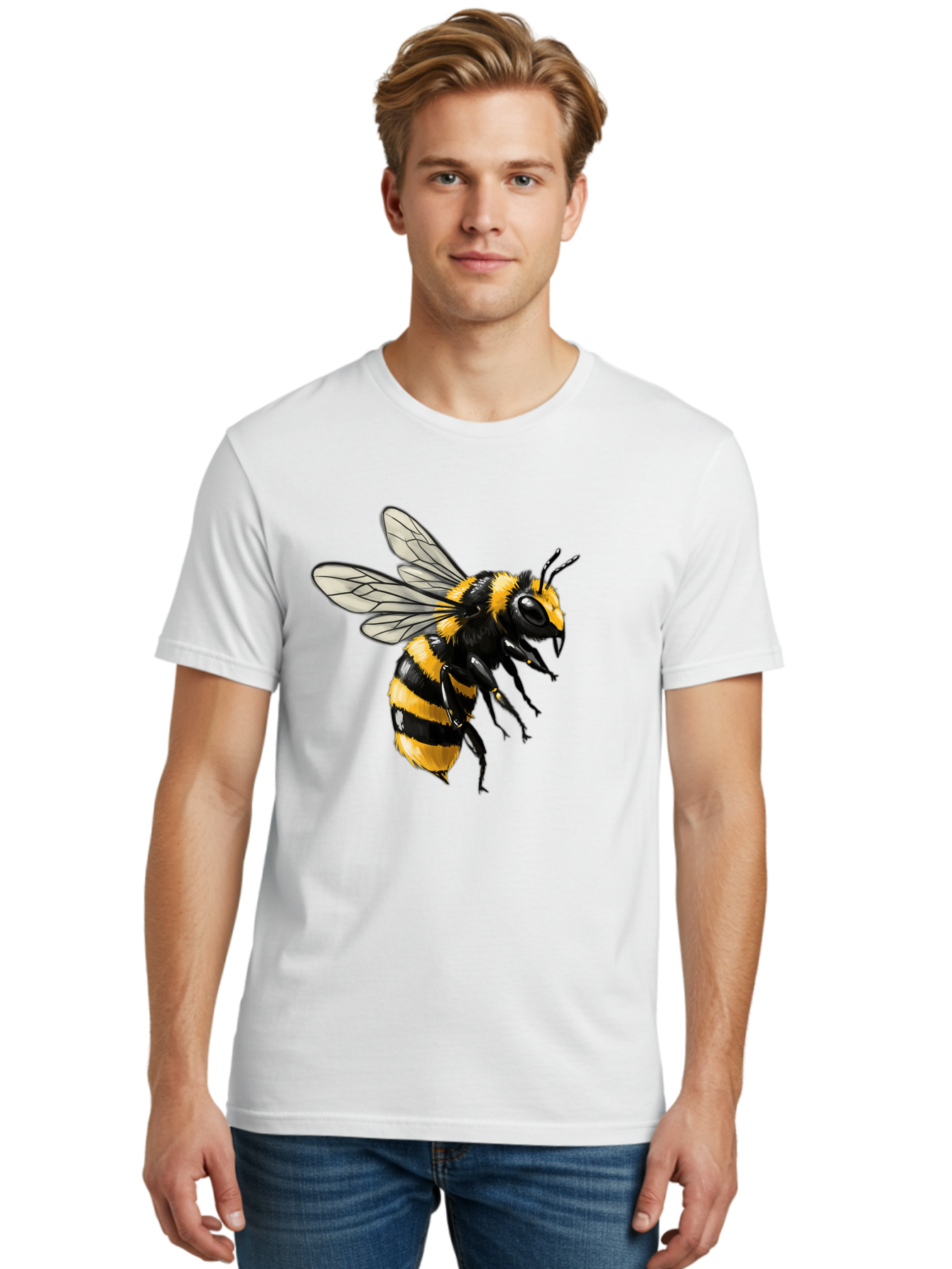 Bee Men'S Graphic Tee, 100% Cotton, Comfortable Casual Summer Wear, Machine Washable, Vintage Camera, Old Camera, Antique Camera, Black Camera, Classic Photography, Photography Equipment, Nostalgic Device, Film Camera, Camera Art Bal790