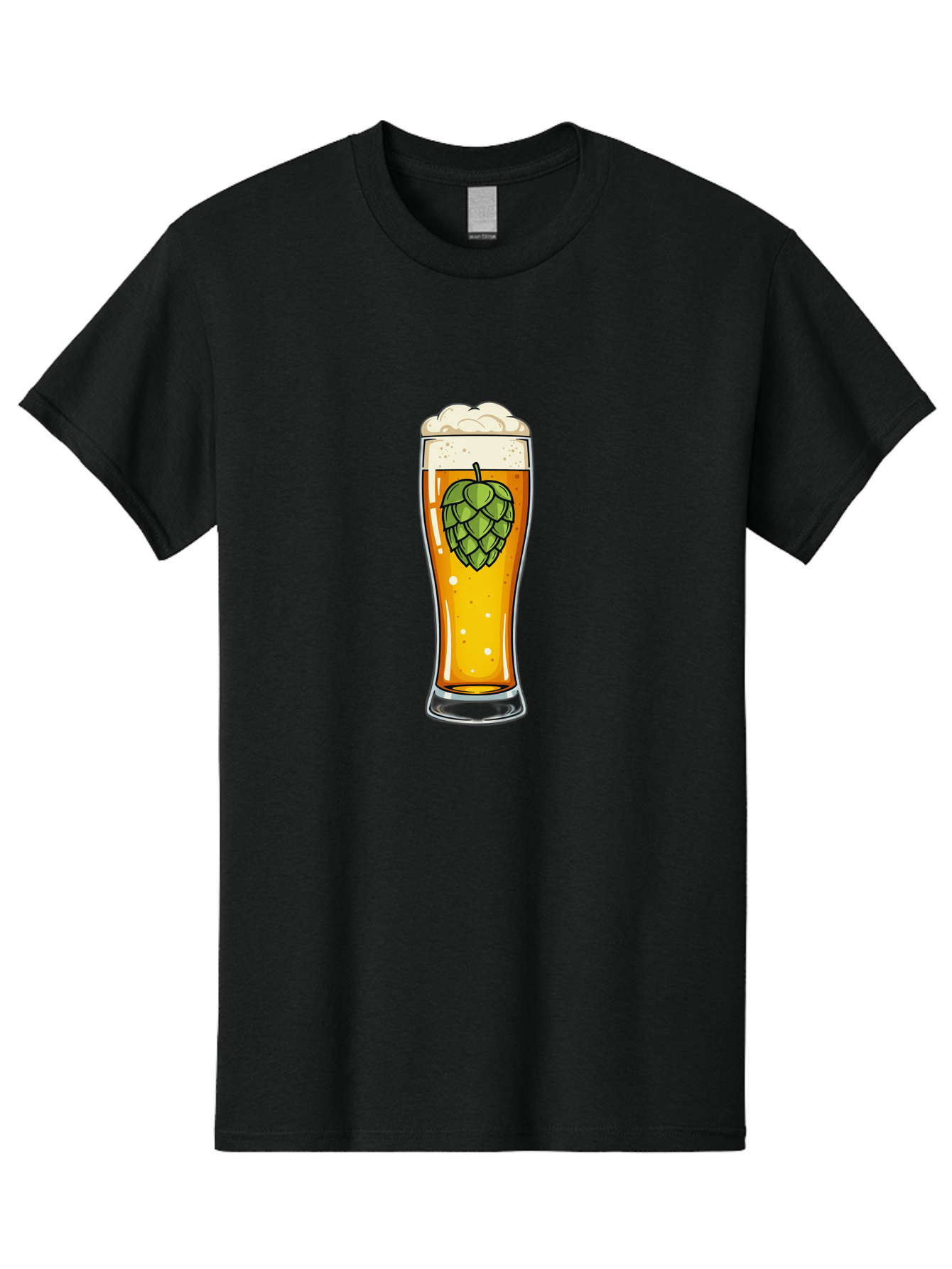 Beer-Glass-With-Hop Men'S Graphic Tee, 100% Cotton, Comfortable Casual Summer Wear, Machine Washable, Vintage Camera, Old Camera, Antique Camera, Black Camera, Classic Photography, Photography Equipment, Nostalgic Device, Film Camera, Bal791