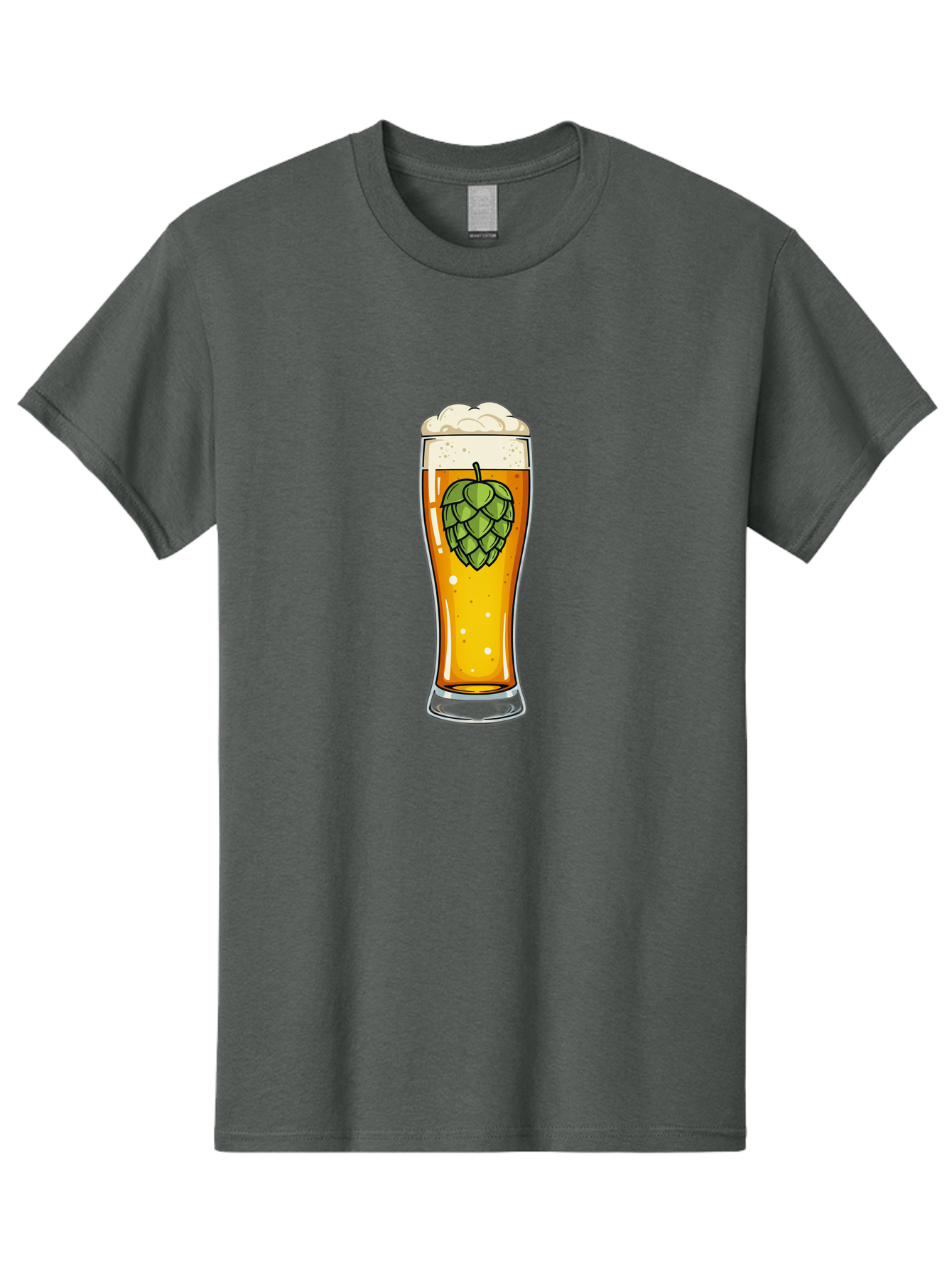 Beer-Glass-With-Hop Men'S Graphic Tee, 100% Cotton, Comfortable Casual Summer Wear, Machine Washable, Vintage Camera, Old Camera, Antique Camera, Black Camera, Classic Photography, Photography Equipment, Nostalgic Device, Film Camera, Bal791