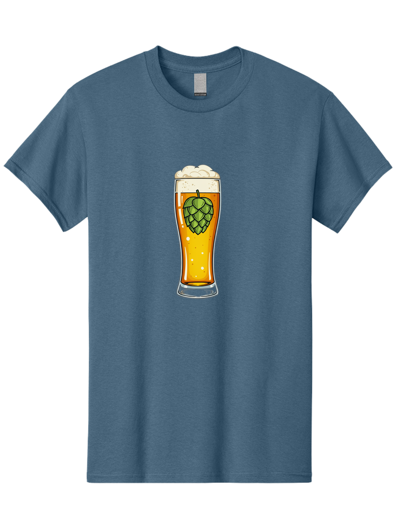 Beer-Glass-With-Hop Men'S Graphic Tee, 100% Cotton, Comfortable Casual Summer Wear, Machine Washable, Vintage Camera, Old Camera, Antique Camera, Black Camera, Classic Photography, Photography Equipment, Nostalgic Device, Film Camera, Bal791