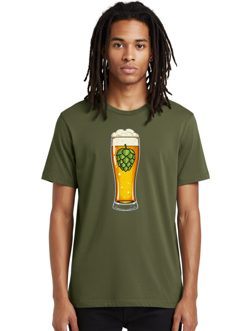 Beer-Glass-With-Hop Men'S Graphic Tee, 100% Cotton, Comfortable Casual Summer Wear, Machine Washable, Vintage Camera, Old Camera, Antique Camera, Black Camera, Classic Photography, Photography Equipment, Nostalgic Device, Film Camera, Bal791