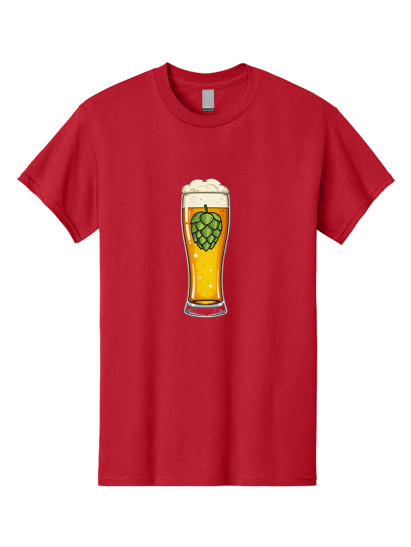 Beer-Glass-With-Hop Men'S Graphic Tee, 100% Cotton, Comfortable Casual Summer Wear, Machine Washable, Vintage Camera, Old Camera, Antique Camera, Black Camera, Classic Photography, Photography Equipment, Nostalgic Device, Film Camera, Bal791