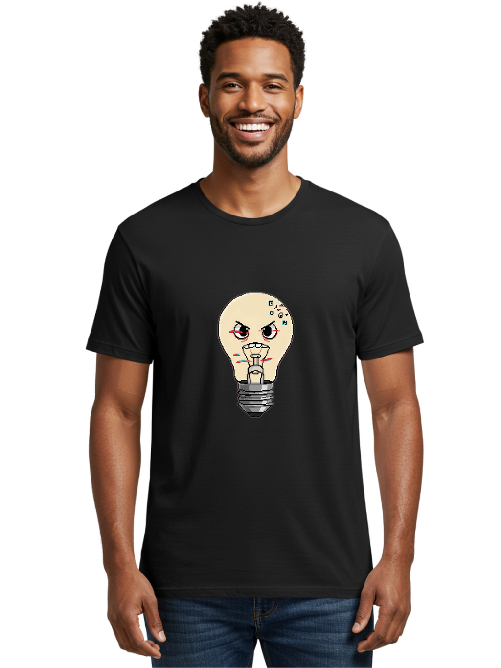 Beggh-Bulb Men'S Graphic Tee, 100% Cotton, Comfortable Casual Summer Wear, Machine Washable, Vintage Camera, Old Camera, Antique Camera, Black Camera, Classic Photography, Photography Equipment, Nostalgic Device, Film Camera, Camera Art Bal792
