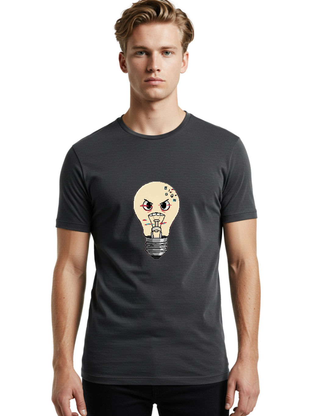 Beggh-Bulb Men'S Graphic Tee, 100% Cotton, Comfortable Casual Summer Wear, Machine Washable, Vintage Camera, Old Camera, Antique Camera, Black Camera, Classic Photography, Photography Equipment, Nostalgic Device, Film Camera, Camera Art Bal792
