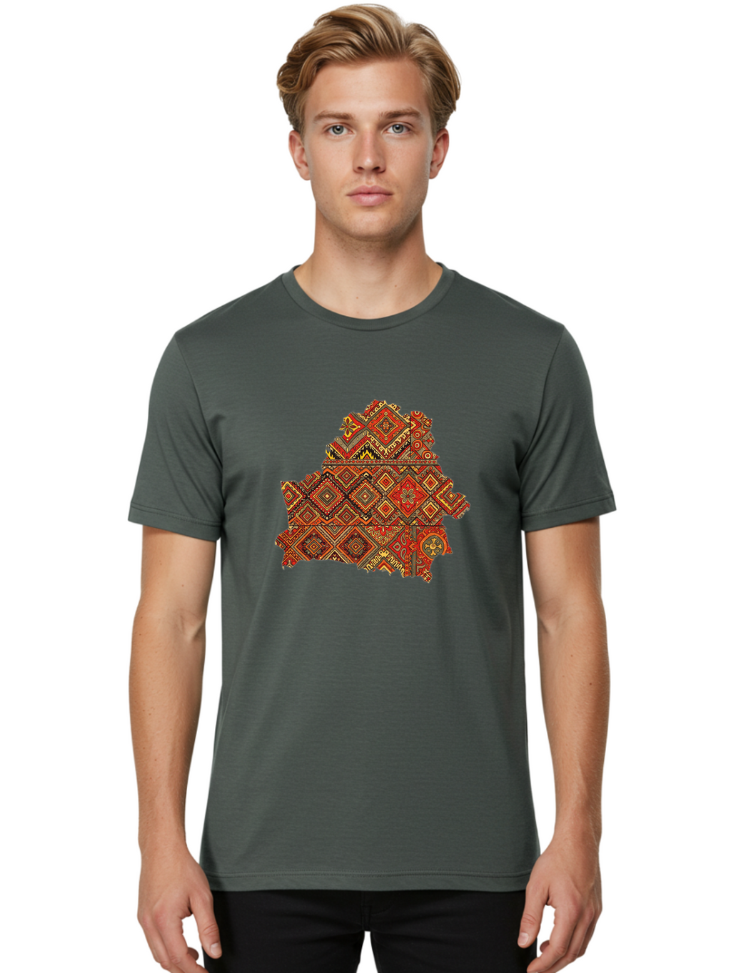 Belarus-Map-Pattern Men'S Graphic Tee, 100% Cotton, Comfortable Casual Summer Wear, Machine Washable, Vintage Camera, Old Camera, Antique Camera, Black Camera, Classic Photography, Photography Equipment, Nostalgic Device, Film Camera, Bal793