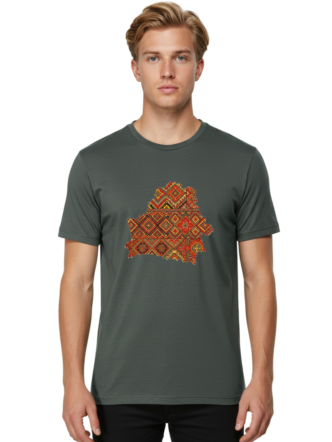 Belarus-Map-Pattern Men'S Graphic Tee, 100% Cotton, Comfortable Casual Summer Wear, Machine Washable, Vintage Camera, Old Camera, Antique Camera, Black Camera, Classic Photography, Photography Equipment, Nostalgic Device, Film Camera, Bal793