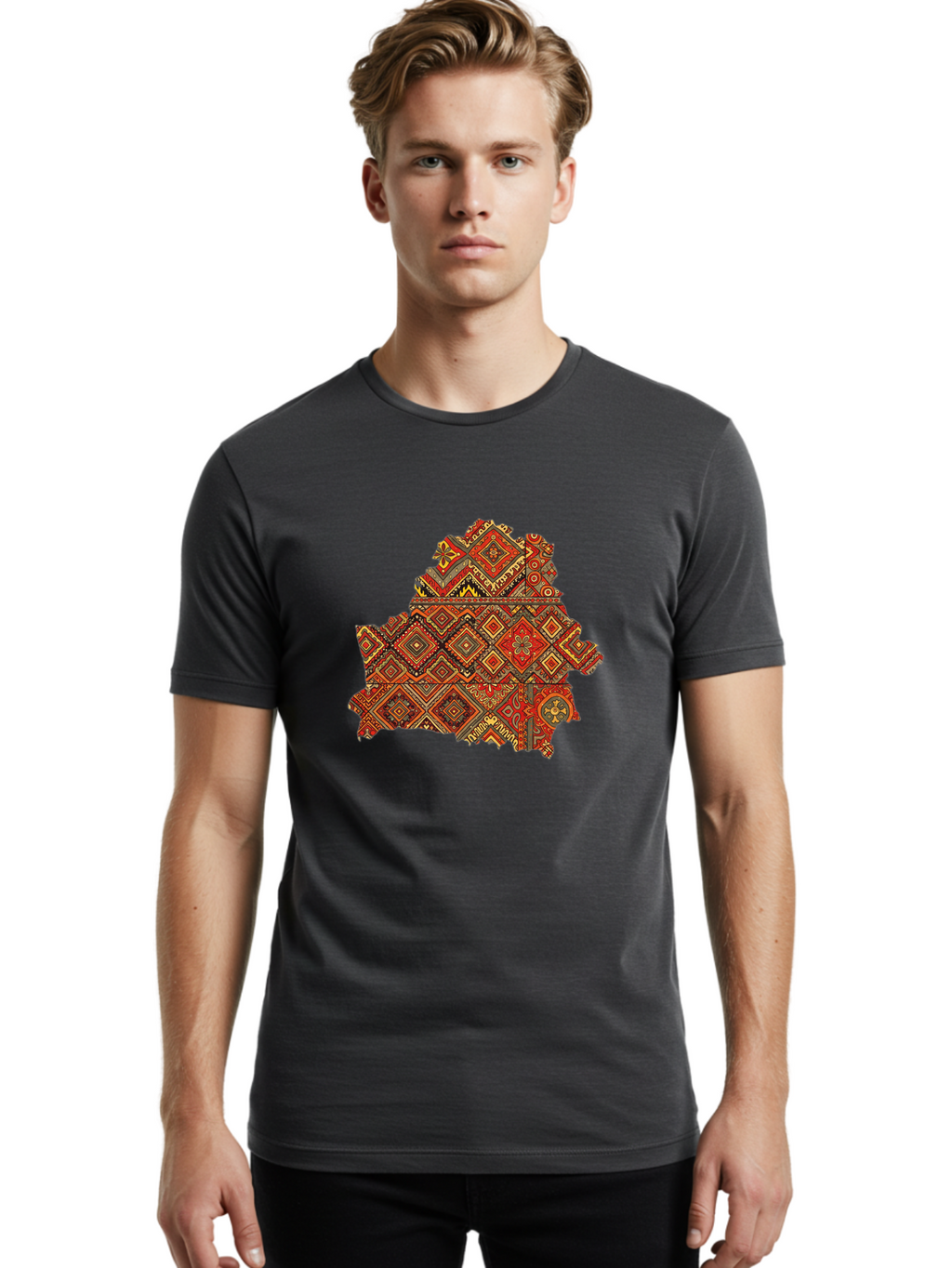 Belarus-Map-Pattern Men'S Graphic Tee, 100% Cotton, Comfortable Casual Summer Wear, Machine Washable, Vintage Camera, Old Camera, Antique Camera, Black Camera, Classic Photography, Photography Equipment, Nostalgic Device, Film Camera, Bal793
