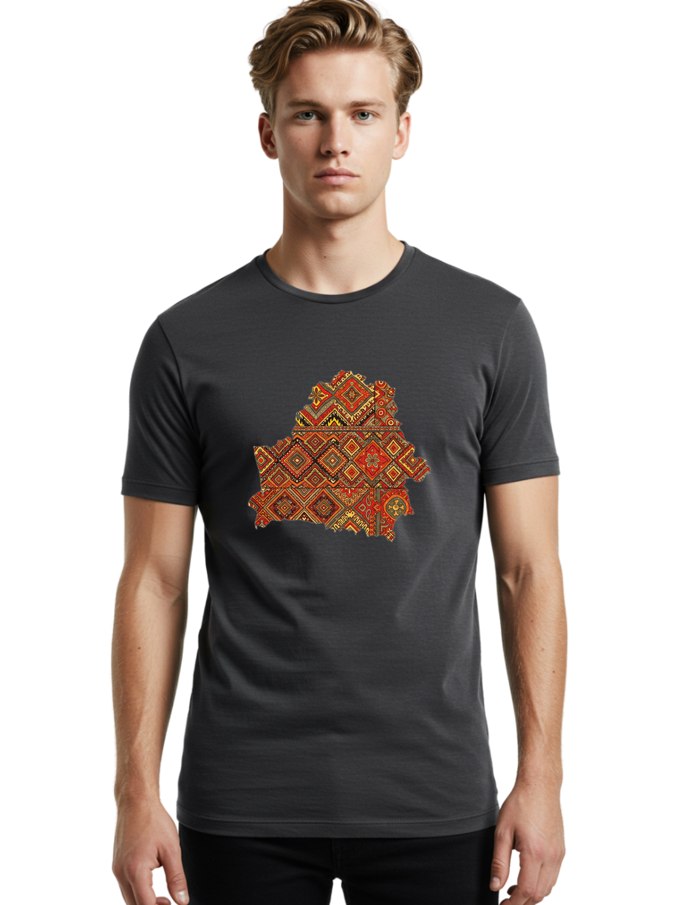 Belarus-Map-Pattern Men'S Graphic Tee, 100% Cotton, Comfortable Casual Summer Wear, Machine Washable, Vintage Camera, Old Camera, Antique Camera, Black Camera, Classic Photography, Photography Equipment, Nostalgic Device, Film Camera, Bal793