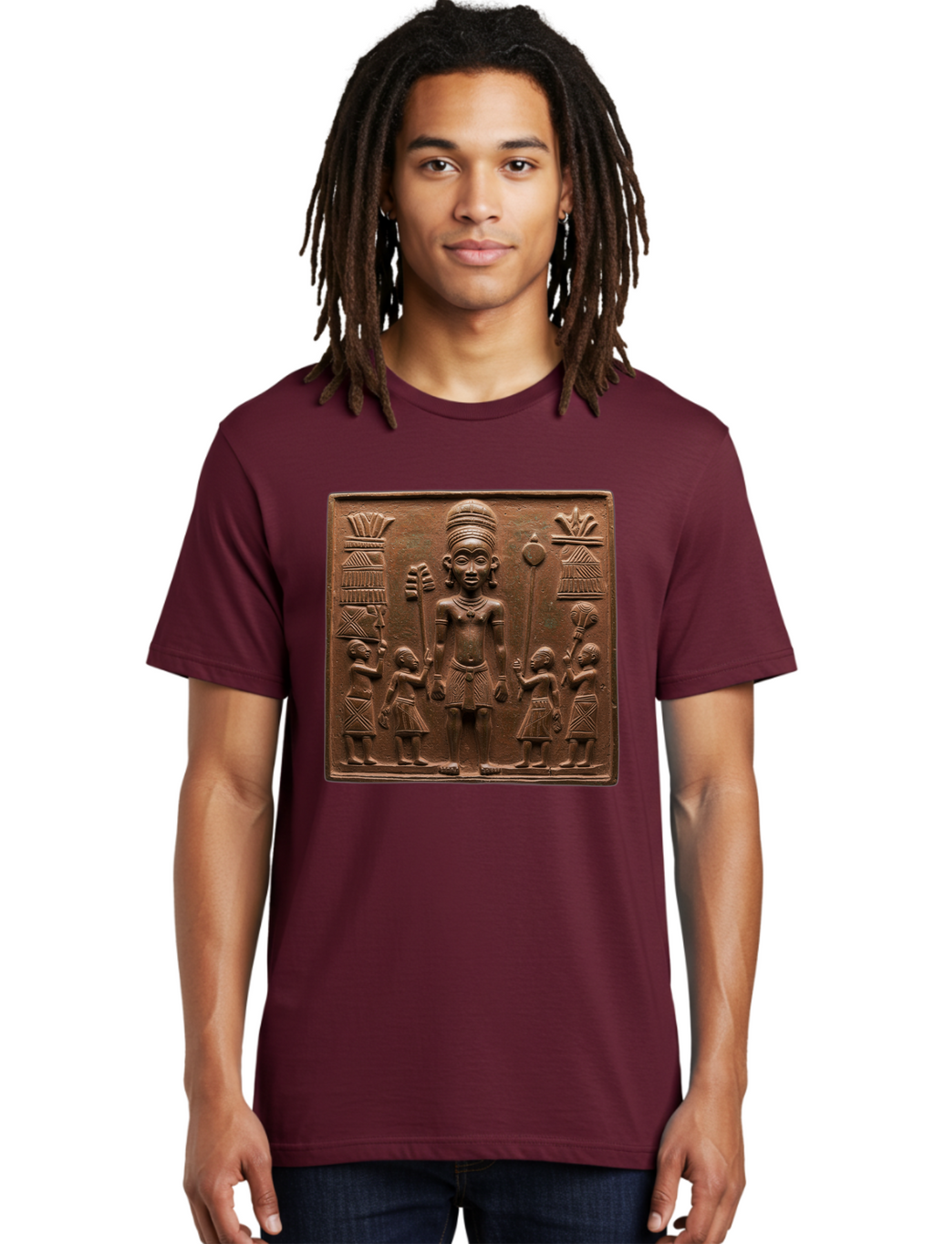 Benin-Bronze-Plaque Men'S Graphic Tee, 100% Cotton, Comfortable Casual Summer Wear, Machine Washable, Vintage Camera, Old Camera, Antique Camera, Black Camera, Classic Photography, Photography Equipment, Nostalgic Device, Film Camera, Bal795