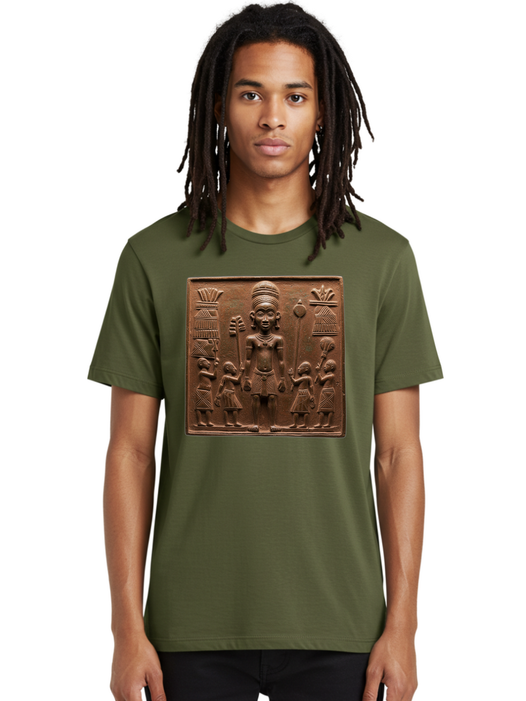 Benin-Bronze-Plaque Men'S Graphic Tee, 100% Cotton, Comfortable Casual Summer Wear, Machine Washable, Vintage Camera, Old Camera, Antique Camera, Black Camera, Classic Photography, Photography Equipment, Nostalgic Device, Film Camera, Bal795