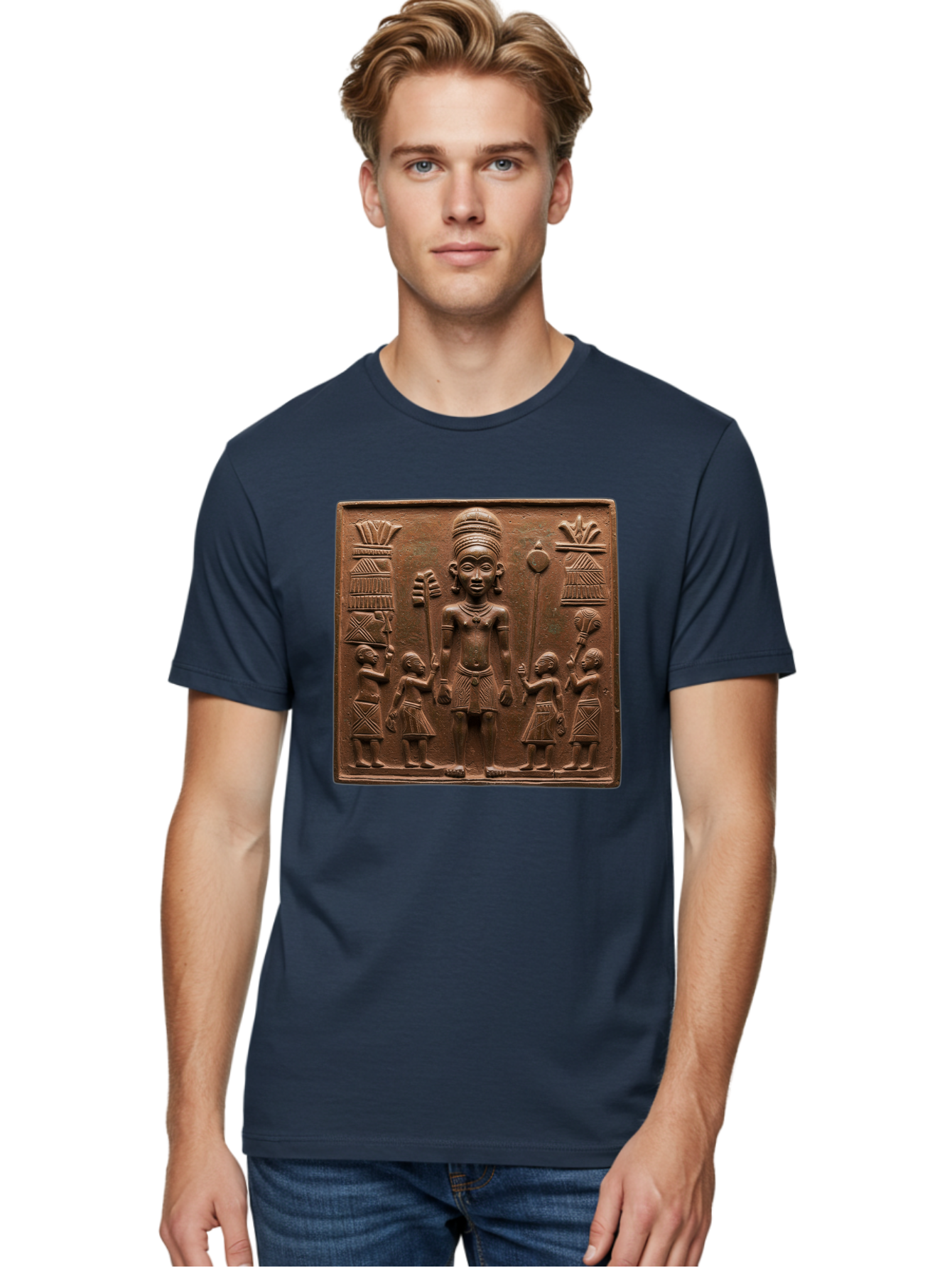 Benin-Bronze-Plaque Men'S Graphic Tee, 100% Cotton, Comfortable Casual Summer Wear, Machine Washable, Vintage Camera, Old Camera, Antique Camera, Black Camera, Classic Photography, Photography Equipment, Nostalgic Device, Film Camera, Bal795