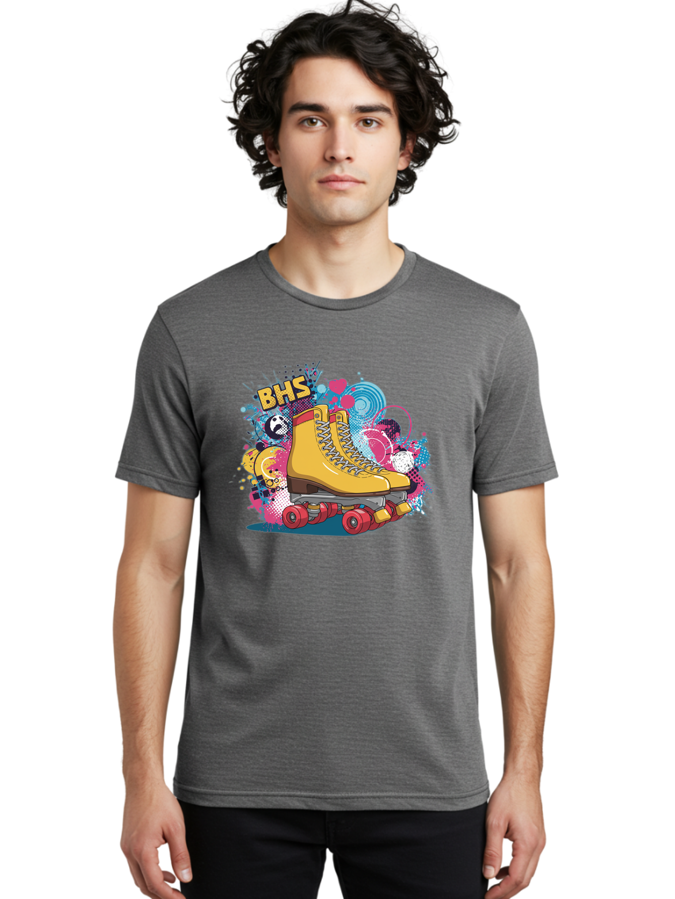 Bhs-Roller-Skate Men'S Graphic Tee, 100% Cotton, Comfortable Casual Summer Wear, Machine Washable, Vintage Camera, Old Camera, Antique Camera, Black Camera, Classic Photography, Photography Equipment, Nostalgic Device, Film Camera, Camera Art Bal798