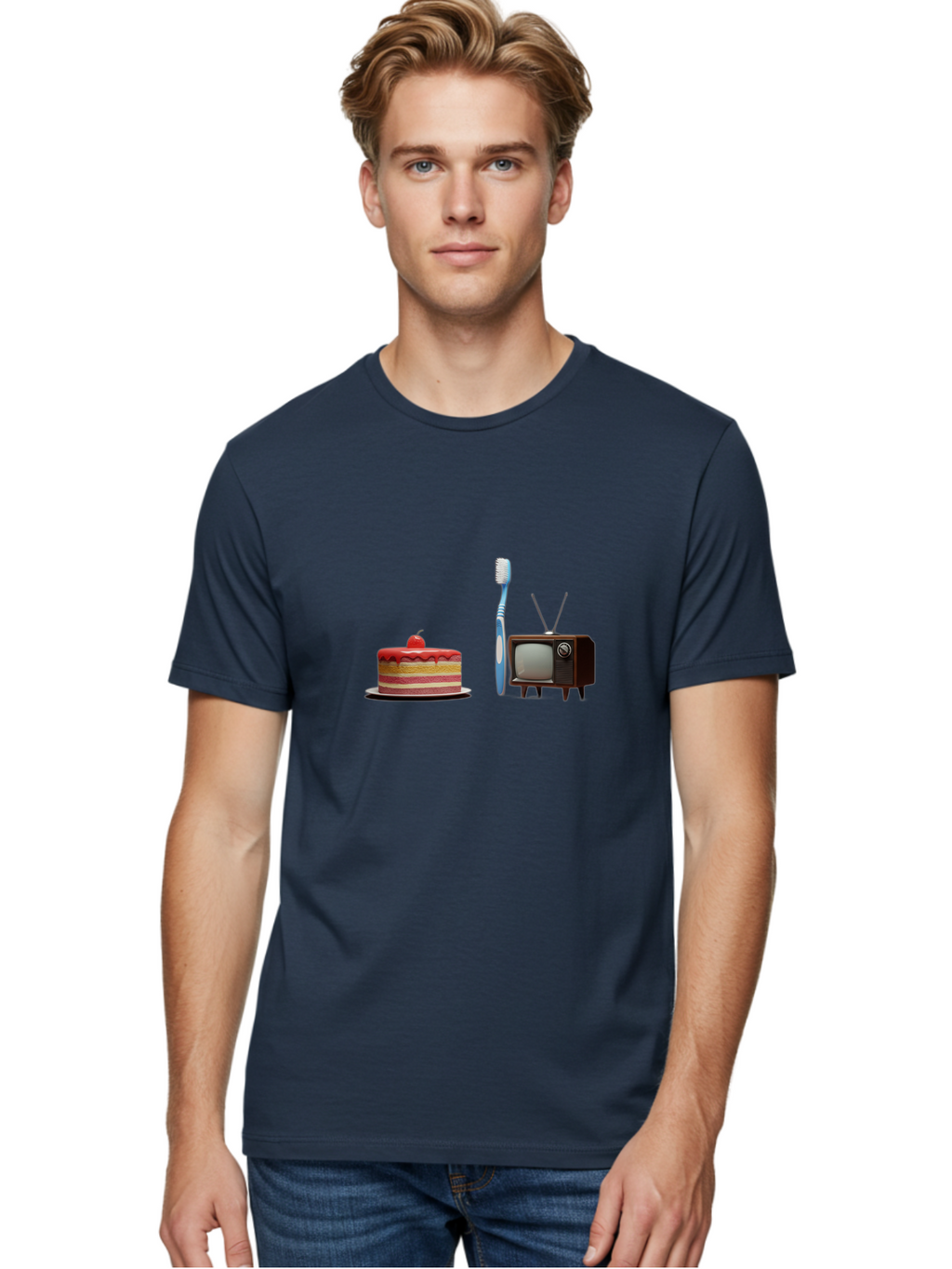 Birthday-Cake-Toothbrush-Tv Men'S Graphic Tee, 100% Cotton, Comfortable Casual Summer Wear, Machine Washable, Vintage Camera, Old Camera, Antique Camera, Black Camera, Classic Photography, Photography Equipment, Nostalgic Device, Film Camera, Bal802