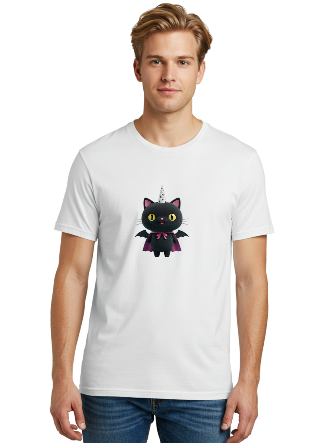 Black-Cat-In-Costume Men'S Graphic Tee, 100% Cotton, Comfortable Casual Summer Wear, Machine Washable, Vintage Camera, Old Camera, Antique Camera, Black Camera, Classic Photography, Photography Equipment, Nostalgic Device, Film Camera, Bal804