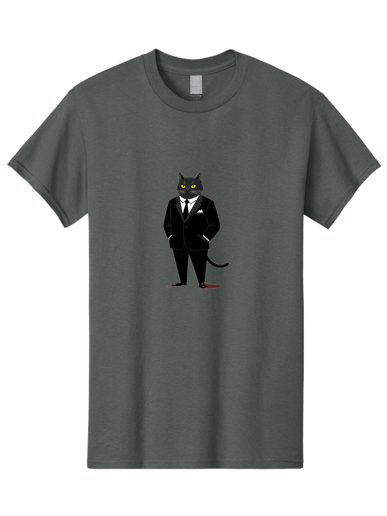 Black-Cat-In-Tuxedo Men'S Graphic Tee, 100% Cotton, Comfortable Casual Summer Wear, Machine Washable, Vintage Camera, Old Camera, Antique Camera, Black Camera, Classic Photography, Photography Equipment, Nostalgic Device, Film Camera, Bal805