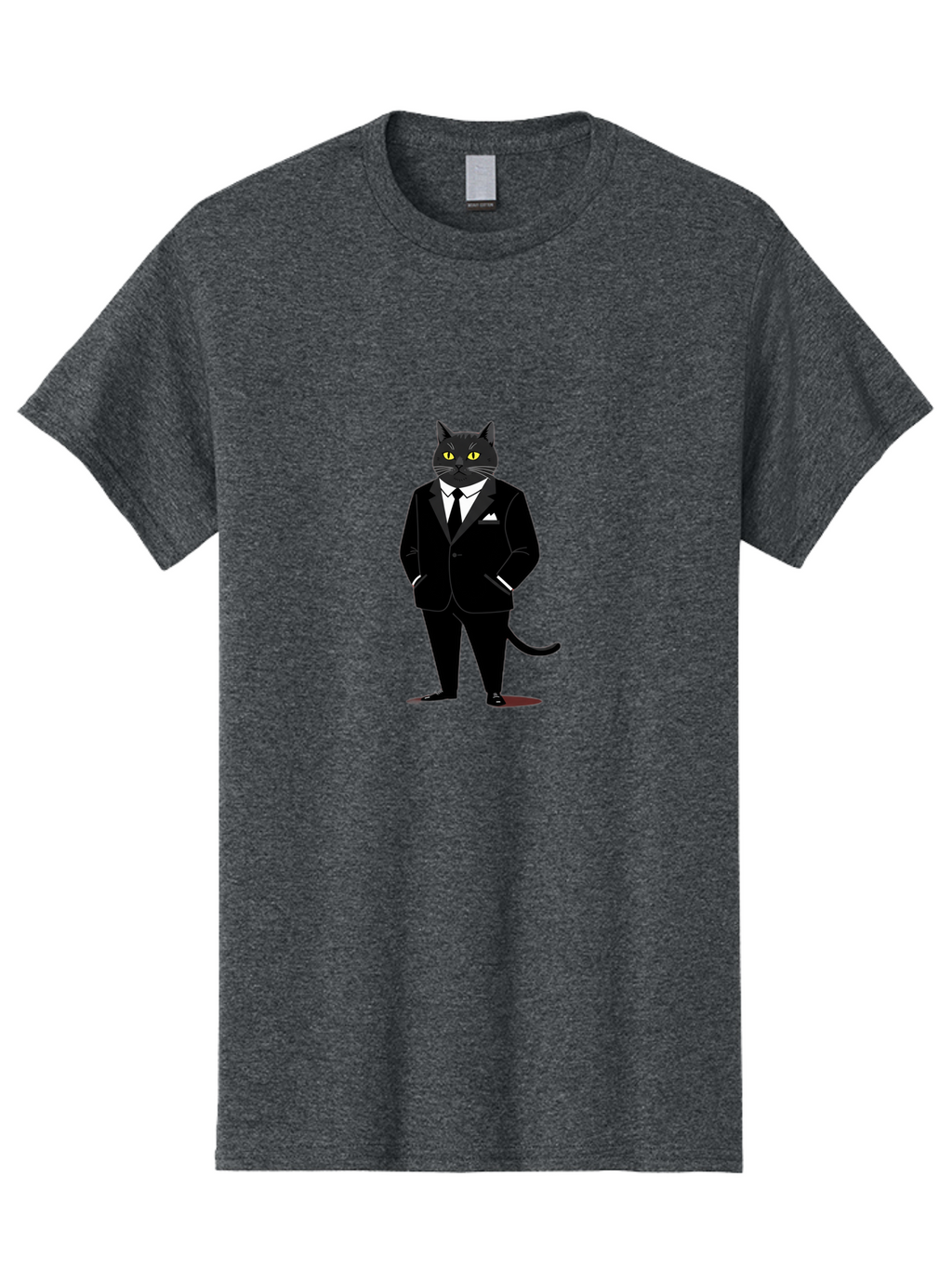 Black-Cat-In-Tuxedo Men'S Graphic Tee, 100% Cotton, Comfortable Casual Summer Wear, Machine Washable, Vintage Camera, Old Camera, Antique Camera, Black Camera, Classic Photography, Photography Equipment, Nostalgic Device, Film Camera, Bal805