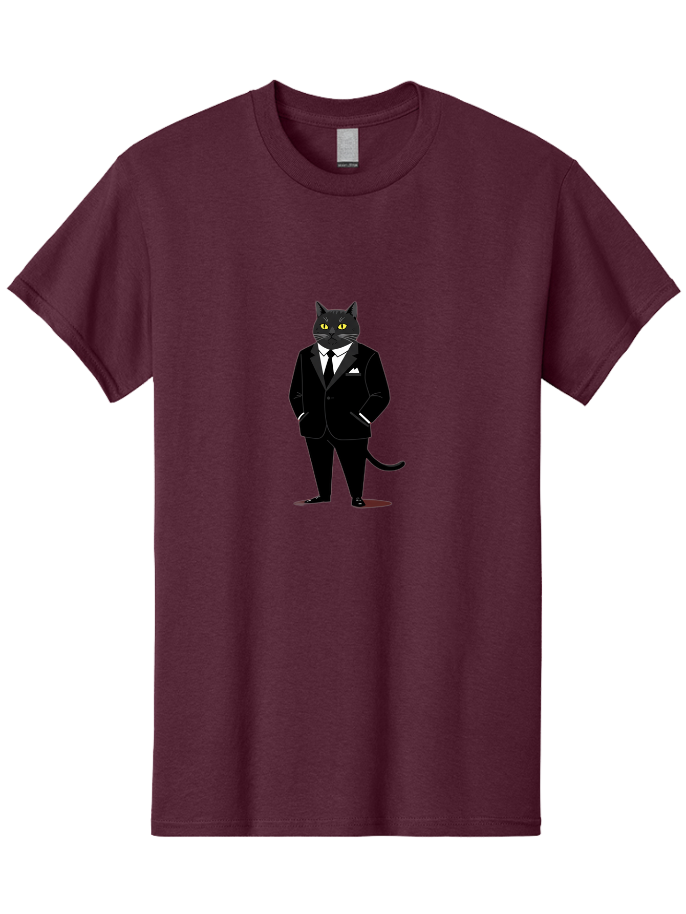 Black-Cat-In-Tuxedo Men'S Graphic Tee, 100% Cotton, Comfortable Casual Summer Wear, Machine Washable, Vintage Camera, Old Camera, Antique Camera, Black Camera, Classic Photography, Photography Equipment, Nostalgic Device, Film Camera, Bal805
