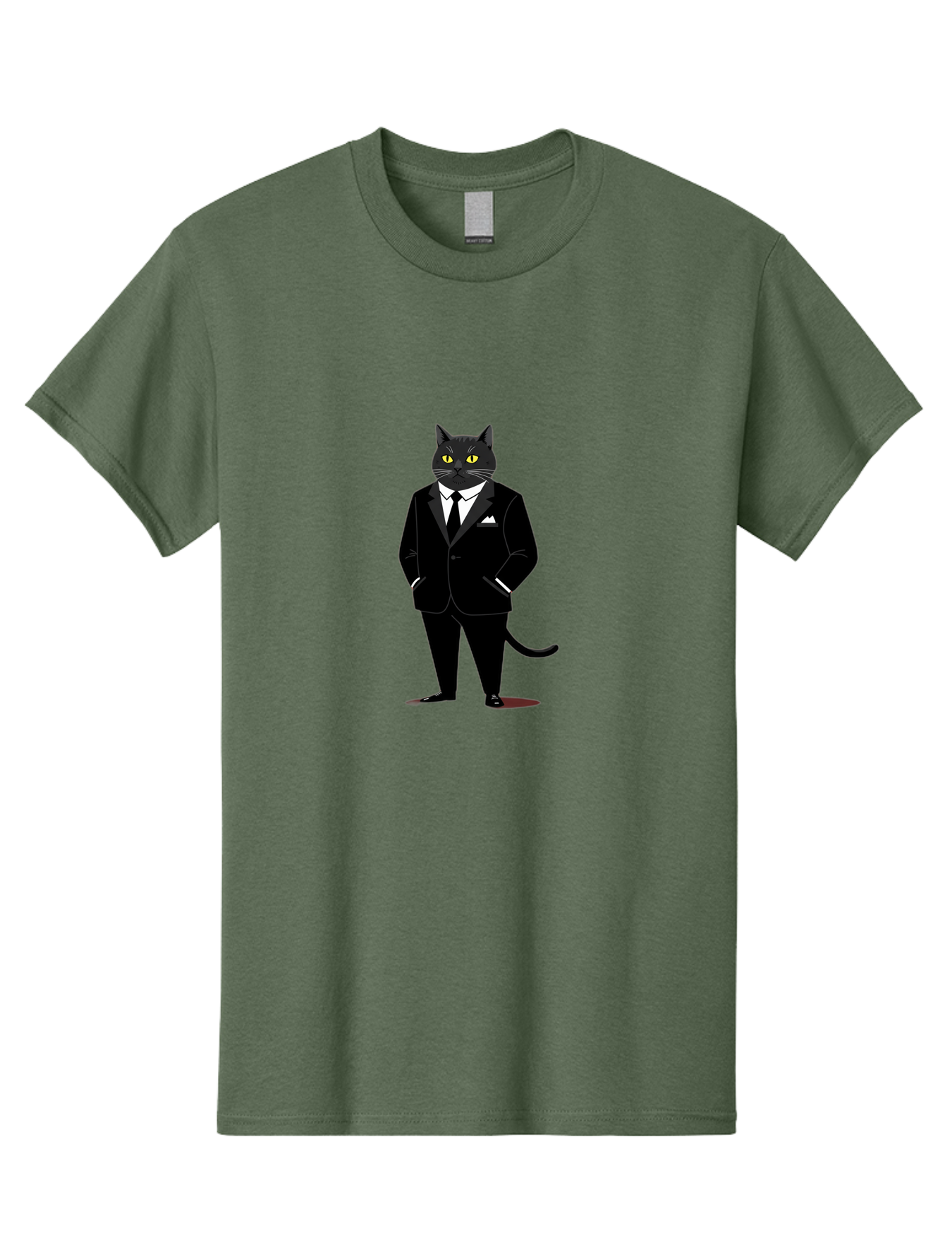 Black-Cat-In-Tuxedo Men'S Graphic Tee, 100% Cotton, Comfortable Casual Summer Wear, Machine Washable, Vintage Camera, Old Camera, Antique Camera, Black Camera, Classic Photography, Photography Equipment, Nostalgic Device, Film Camera, Bal805