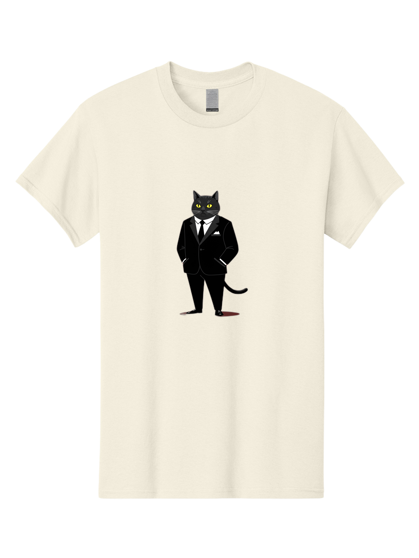 Black-Cat-In-Tuxedo Men'S Graphic Tee, 100% Cotton, Comfortable Casual Summer Wear, Machine Washable, Vintage Camera, Old Camera, Antique Camera, Black Camera, Classic Photography, Photography Equipment, Nostalgic Device, Film Camera, Bal805