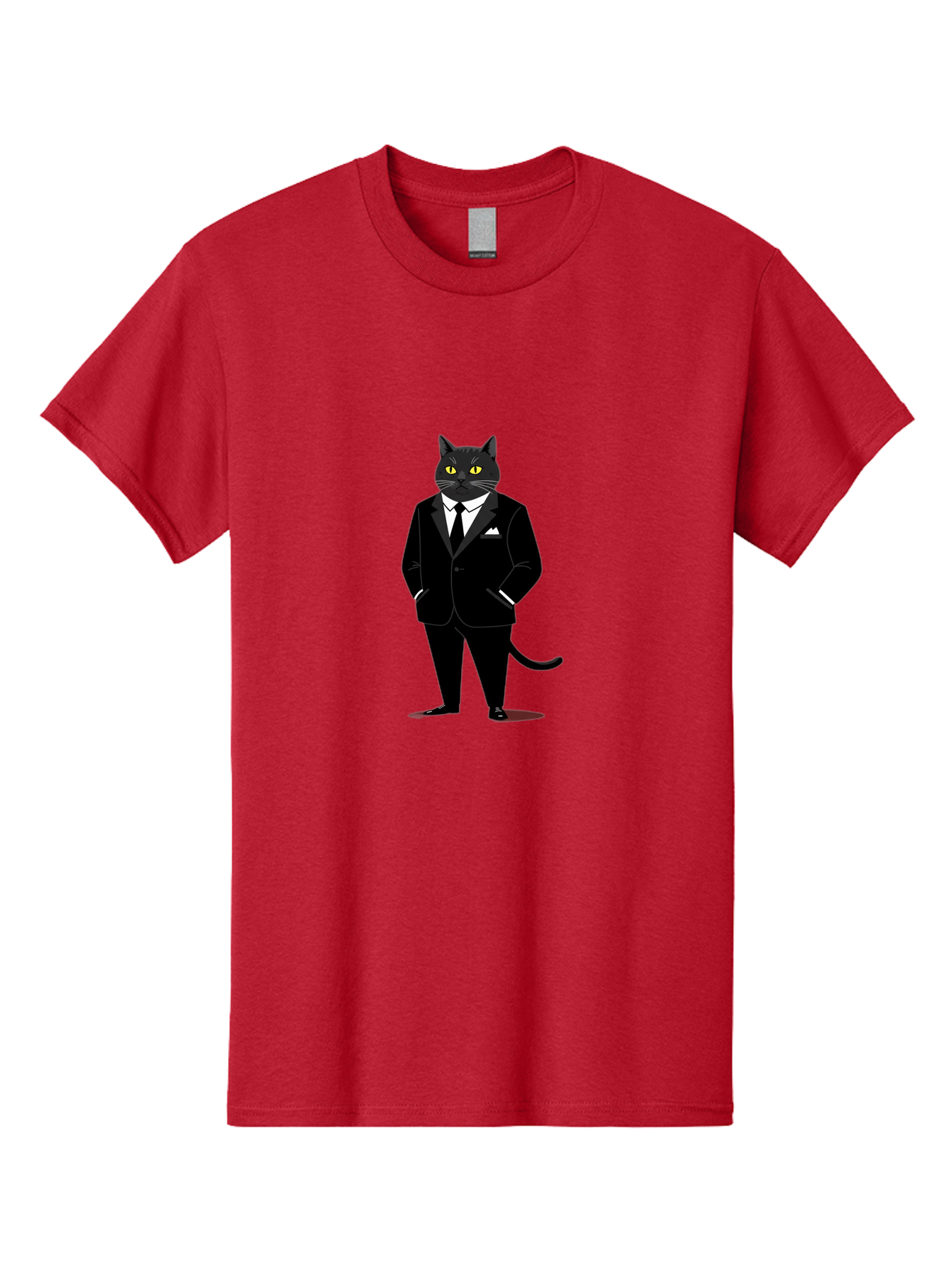 Black-Cat-In-Tuxedo Men'S Graphic Tee, 100% Cotton, Comfortable Casual Summer Wear, Machine Washable, Vintage Camera, Old Camera, Antique Camera, Black Camera, Classic Photography, Photography Equipment, Nostalgic Device, Film Camera, Bal805