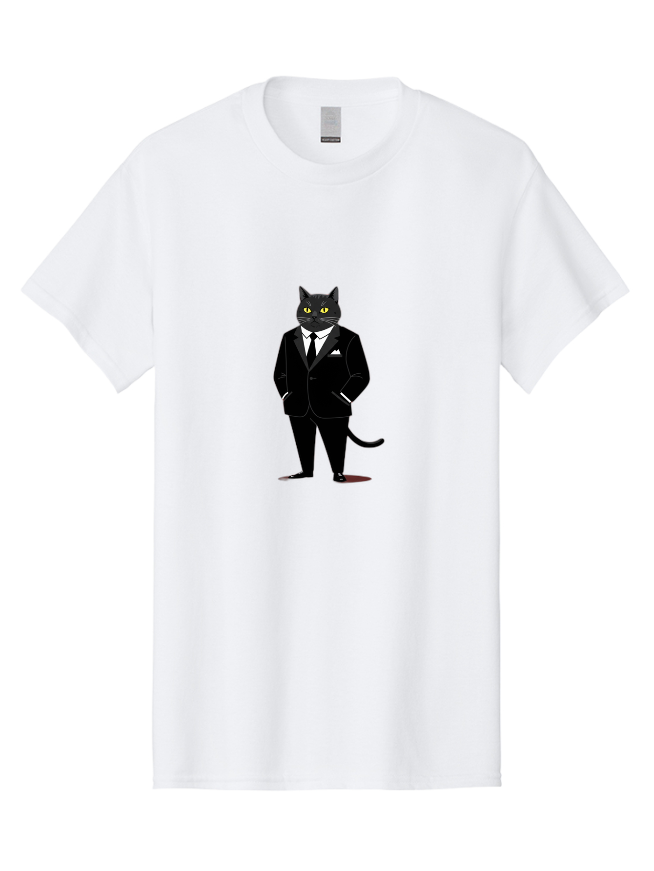 Black-Cat-In-Tuxedo Men'S Graphic Tee, 100% Cotton, Comfortable Casual Summer Wear, Machine Washable, Vintage Camera, Old Camera, Antique Camera, Black Camera, Classic Photography, Photography Equipment, Nostalgic Device, Film Camera, Bal805