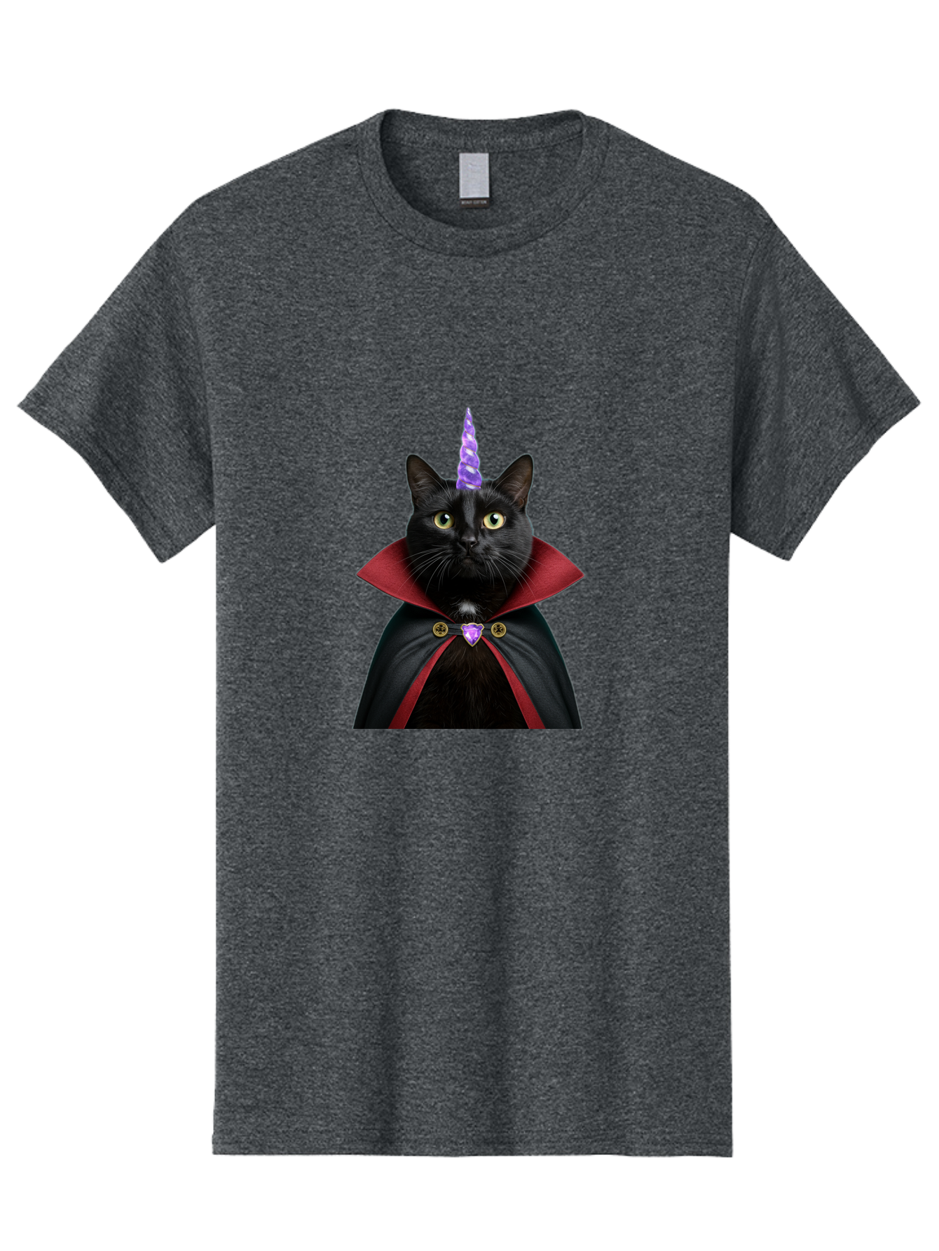 Black-Cat-Unicorn-1 Men'S Graphic Tee, 100% Cotton, Comfortable Casual Summer Wear, Machine Washable, Vintage Camera, Old Camera, Antique Camera, Black Camera, Classic Photography, Photography Equipment, Nostalgic Device, Film Camera, Bal806