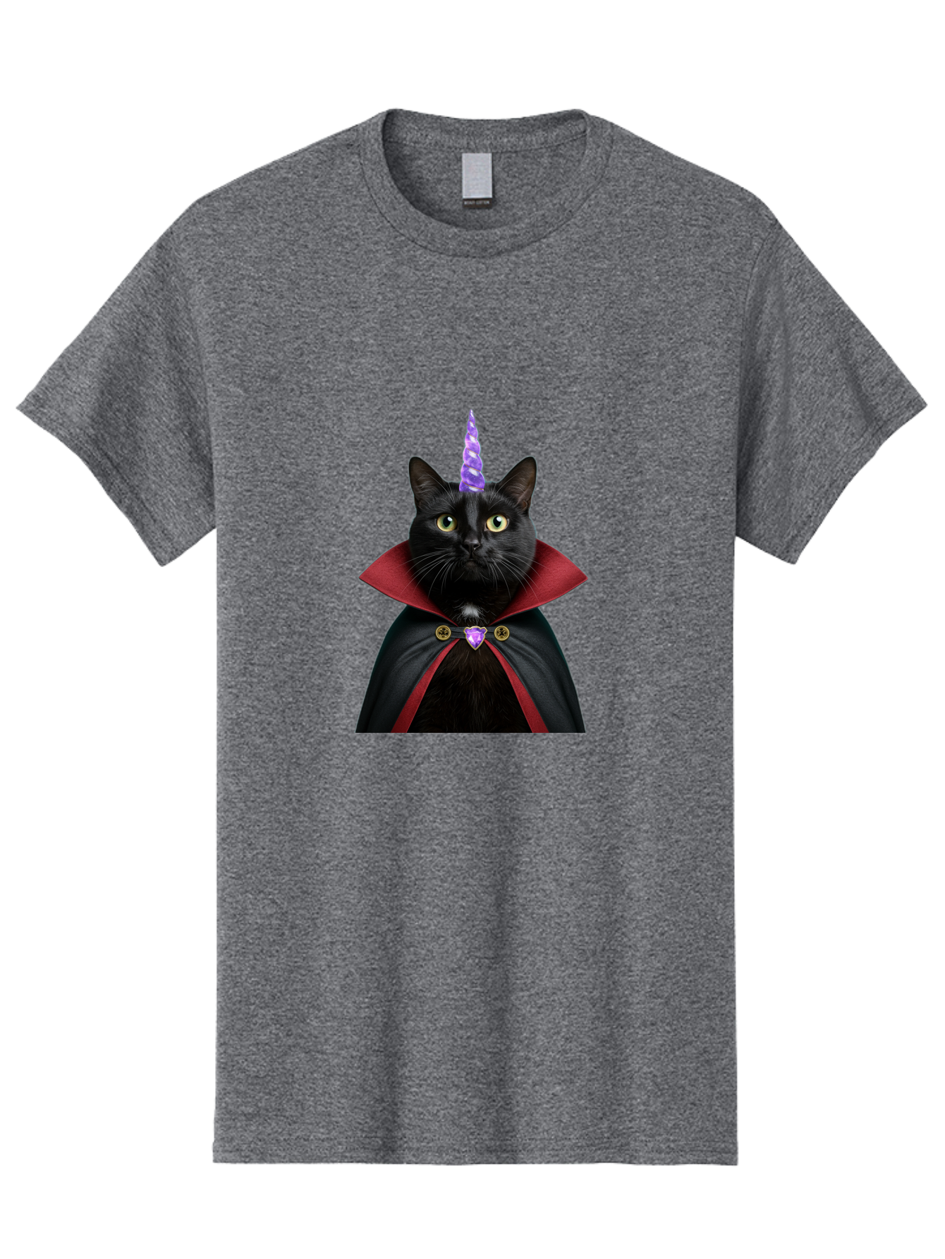 Black-Cat-Unicorn-1 Men'S Graphic Tee, 100% Cotton, Comfortable Casual Summer Wear, Machine Washable, Vintage Camera, Old Camera, Antique Camera, Black Camera, Classic Photography, Photography Equipment, Nostalgic Device, Film Camera, Bal806
