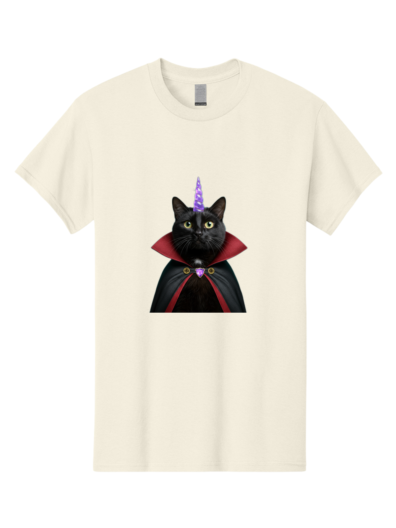 Black-Cat-Unicorn-1 Men'S Graphic Tee, 100% Cotton, Comfortable Casual Summer Wear, Machine Washable, Vintage Camera, Old Camera, Antique Camera, Black Camera, Classic Photography, Photography Equipment, Nostalgic Device, Film Camera, Bal806