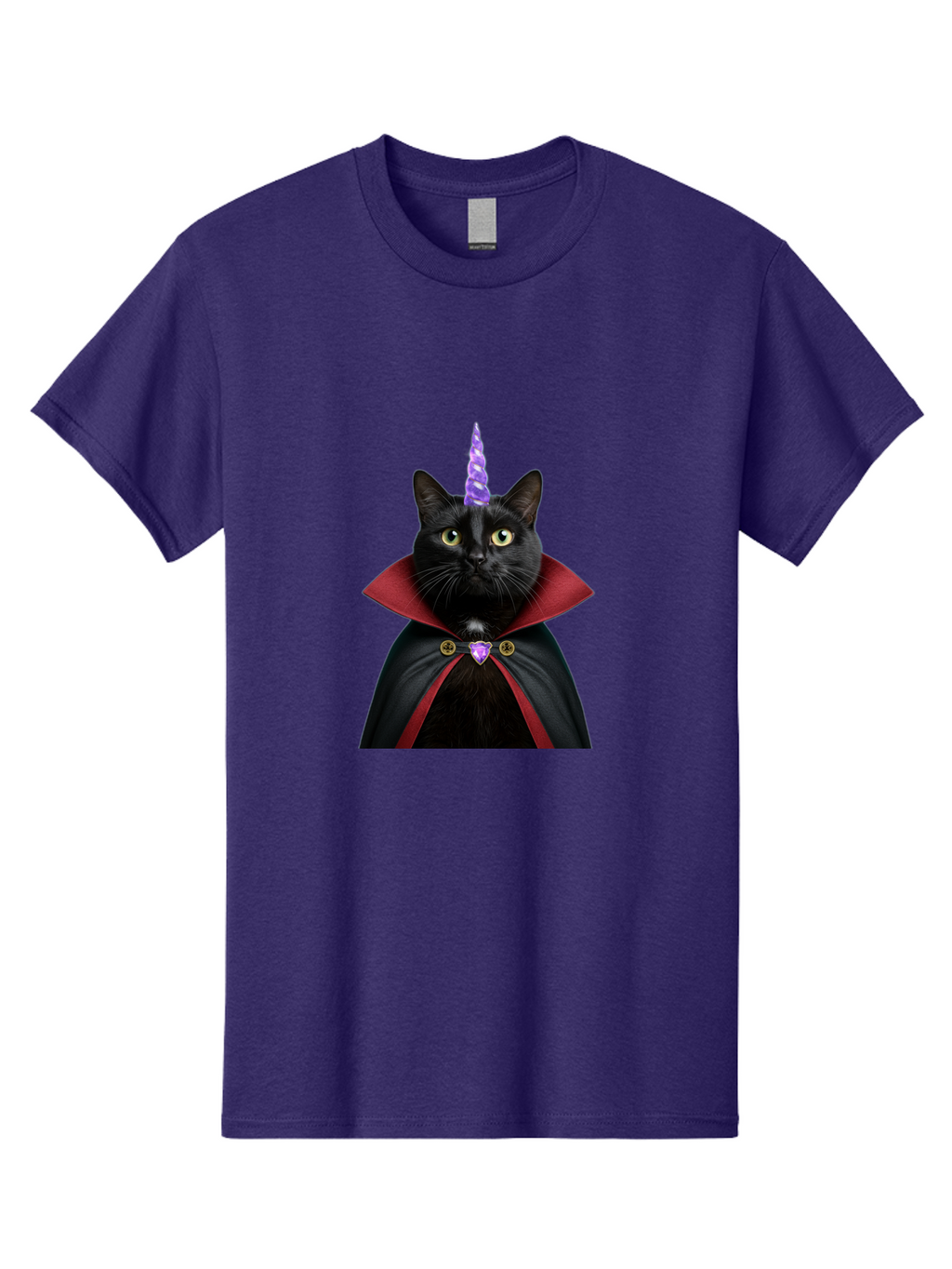 Black-Cat-Unicorn-1 Men'S Graphic Tee, 100% Cotton, Comfortable Casual Summer Wear, Machine Washable, Vintage Camera, Old Camera, Antique Camera, Black Camera, Classic Photography, Photography Equipment, Nostalgic Device, Film Camera, Bal806