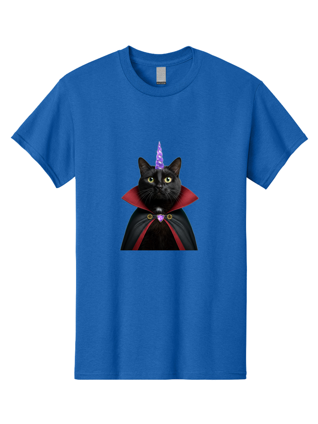 Black-Cat-Unicorn-1 Men'S Graphic Tee, 100% Cotton, Comfortable Casual Summer Wear, Machine Washable, Vintage Camera, Old Camera, Antique Camera, Black Camera, Classic Photography, Photography Equipment, Nostalgic Device, Film Camera, Bal806