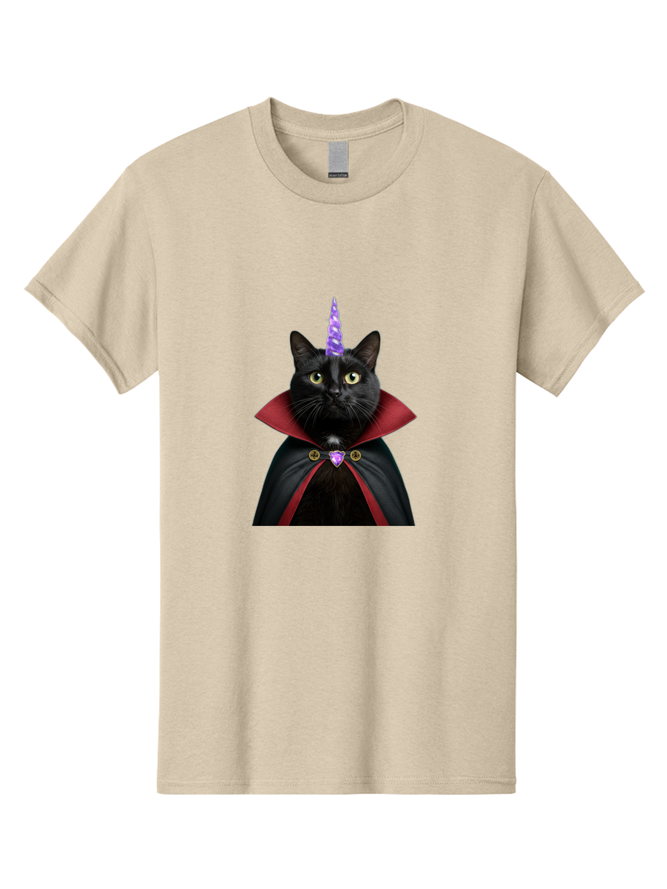 Black-Cat-Unicorn-1 Men'S Graphic Tee, 100% Cotton, Comfortable Casual Summer Wear, Machine Washable, Vintage Camera, Old Camera, Antique Camera, Black Camera, Classic Photography, Photography Equipment, Nostalgic Device, Film Camera, Bal806