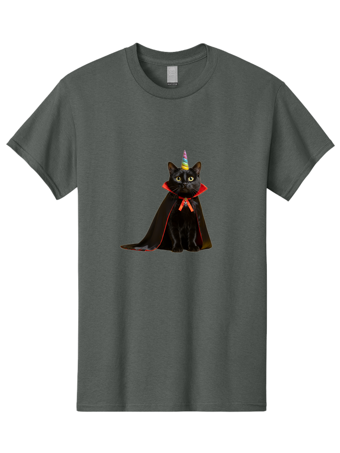 Black-Cat-Unicorn Men'S Graphic Tee, 100% Cotton, Comfortable Casual Summer Wear, Machine Washable, Vintage Camera, Old Camera, Antique Camera, Black Camera, Classic Photography, Photography Equipment, Nostalgic Device, Film Camera, Camera Art Bal808