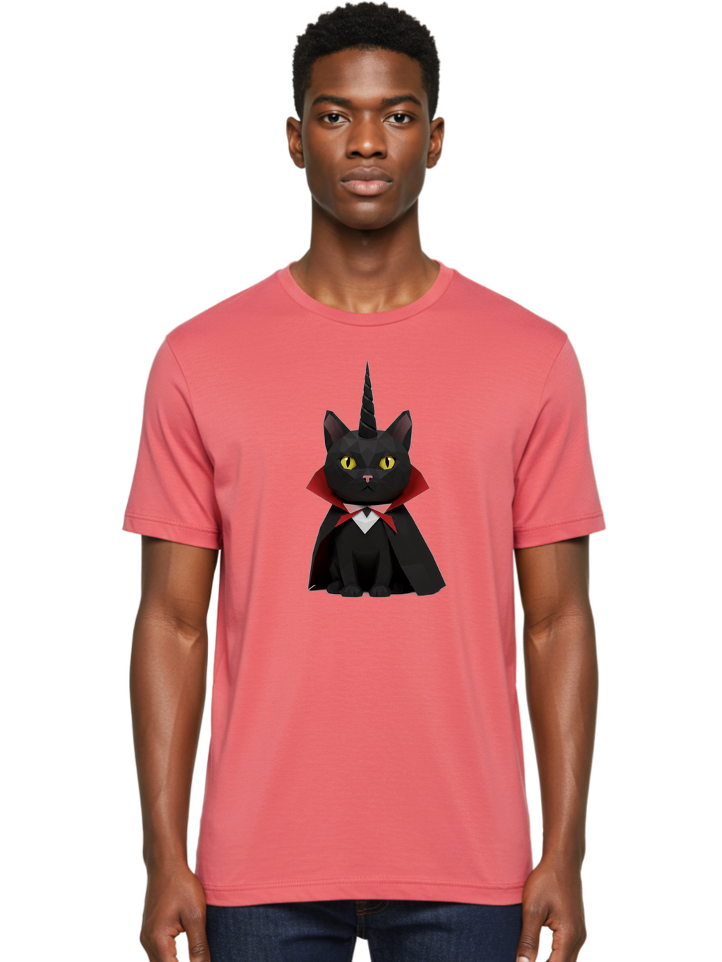 Black-Cat-Vampire-Unicorn-1 Men'S Graphic Tee, 100% Cotton, Comfortable Casual Summer Wear, Machine Washable, Vintage Camera, Old Camera, Antique Camera, Black Camera, Classic Photography, Photography Equipment, Nostalgic Device, Film Camera, Bal809