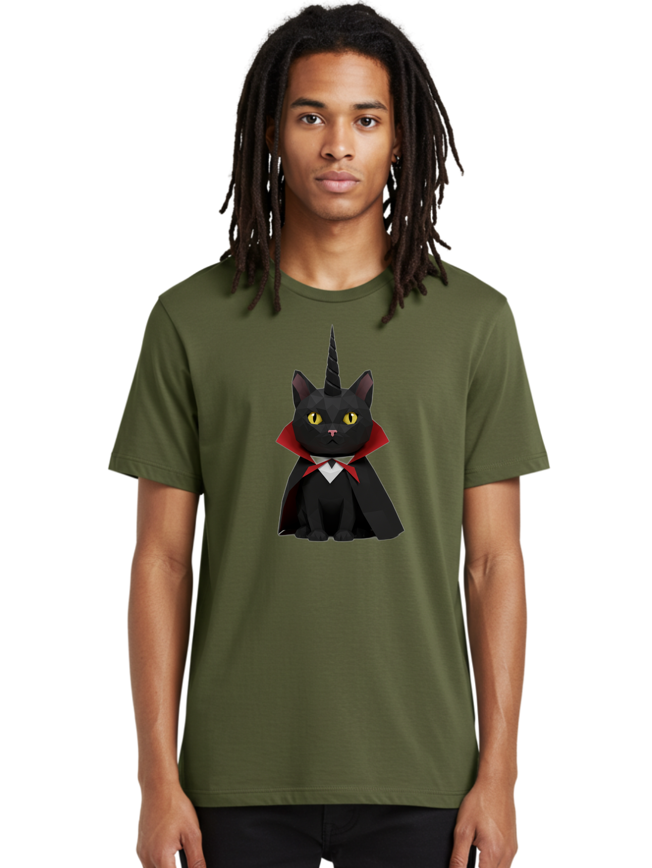 Black-Cat-Vampire-Unicorn-1 Men'S Graphic Tee, 100% Cotton, Comfortable Casual Summer Wear, Machine Washable, Vintage Camera, Old Camera, Antique Camera, Black Camera, Classic Photography, Photography Equipment, Nostalgic Device, Film Camera, Bal809