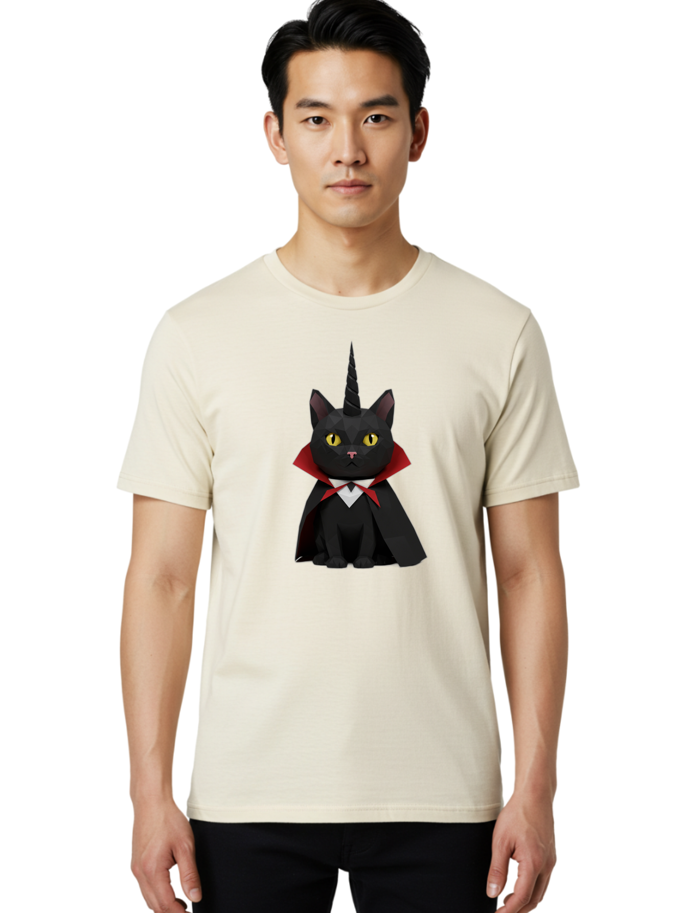 Black-Cat-Vampire-Unicorn-1 Men'S Graphic Tee, 100% Cotton, Comfortable Casual Summer Wear, Machine Washable, Vintage Camera, Old Camera, Antique Camera, Black Camera, Classic Photography, Photography Equipment, Nostalgic Device, Film Camera, Bal809