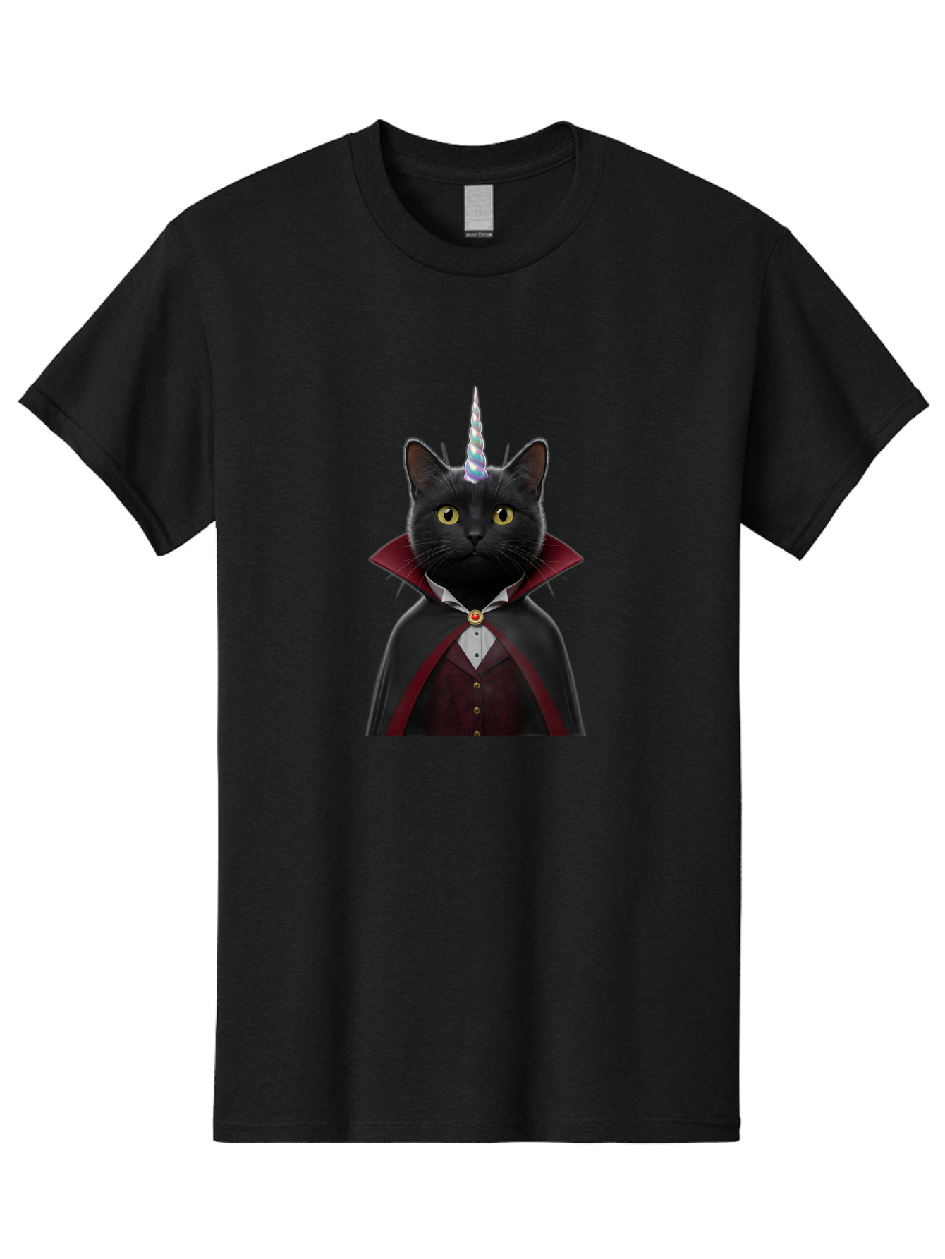 Black-Cat-Vampire-Unicorn Men'S Graphic Tee, 100% Cotton, Comfortable Casual Summer Wear, Machine Washable, Vintage Camera, Old Camera, Antique Camera, Black Camera, Classic Photography, Photography Equipment, Nostalgic Device, Film Camera, Bal810
