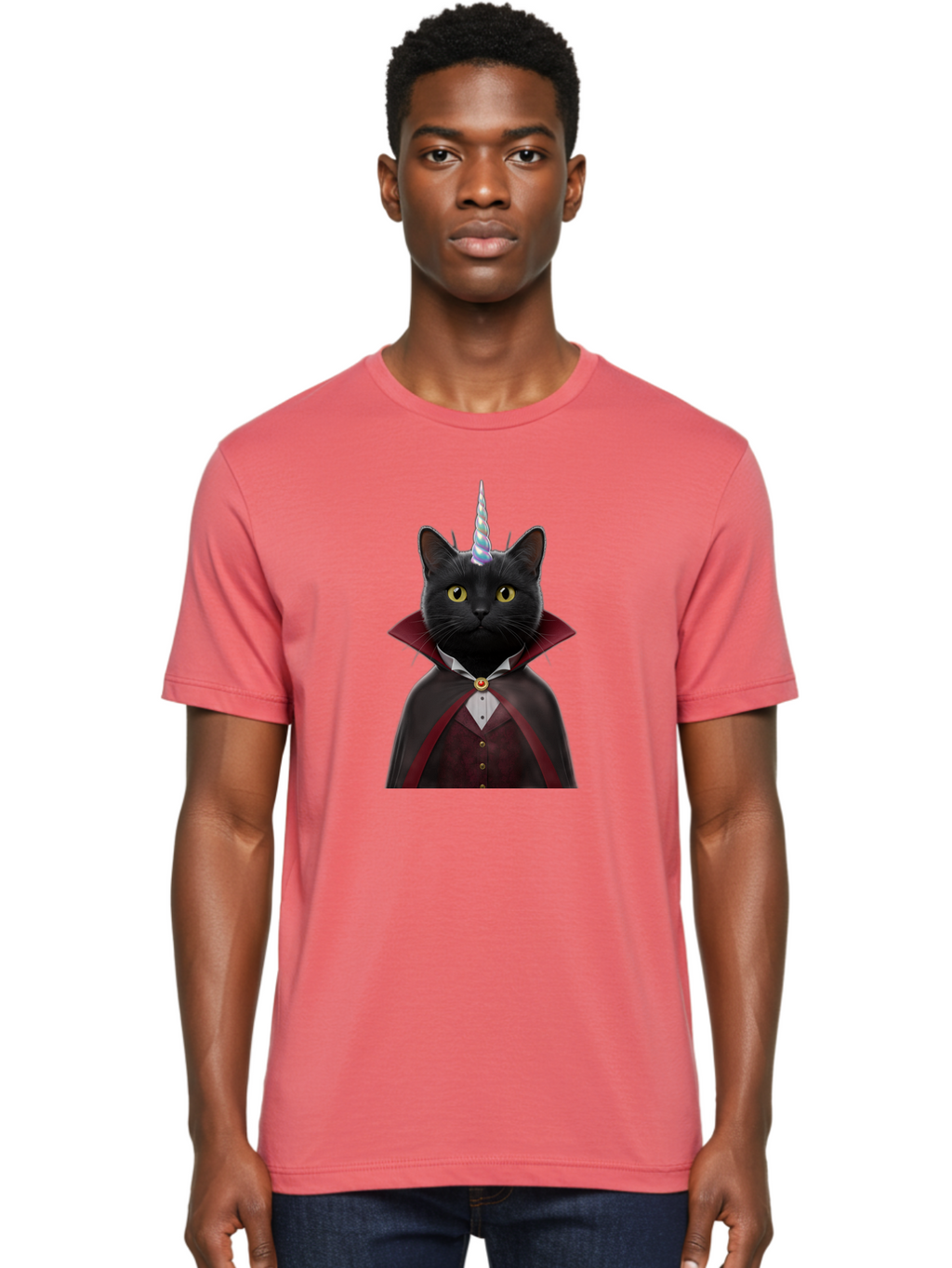 Black-Cat-Vampire-Unicorn Men'S Graphic Tee, 100% Cotton, Comfortable Casual Summer Wear, Machine Washable, Vintage Camera, Old Camera, Antique Camera, Black Camera, Classic Photography, Photography Equipment, Nostalgic Device, Film Camera, Bal810