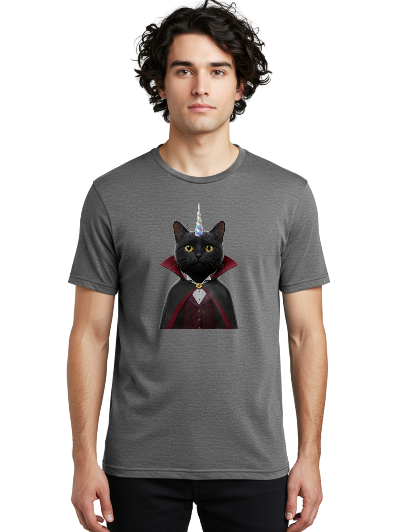 Black-Cat-Vampire-Unicorn Men'S Graphic Tee, 100% Cotton, Comfortable Casual Summer Wear, Machine Washable, Vintage Camera, Old Camera, Antique Camera, Black Camera, Classic Photography, Photography Equipment, Nostalgic Device, Film Camera, Bal810