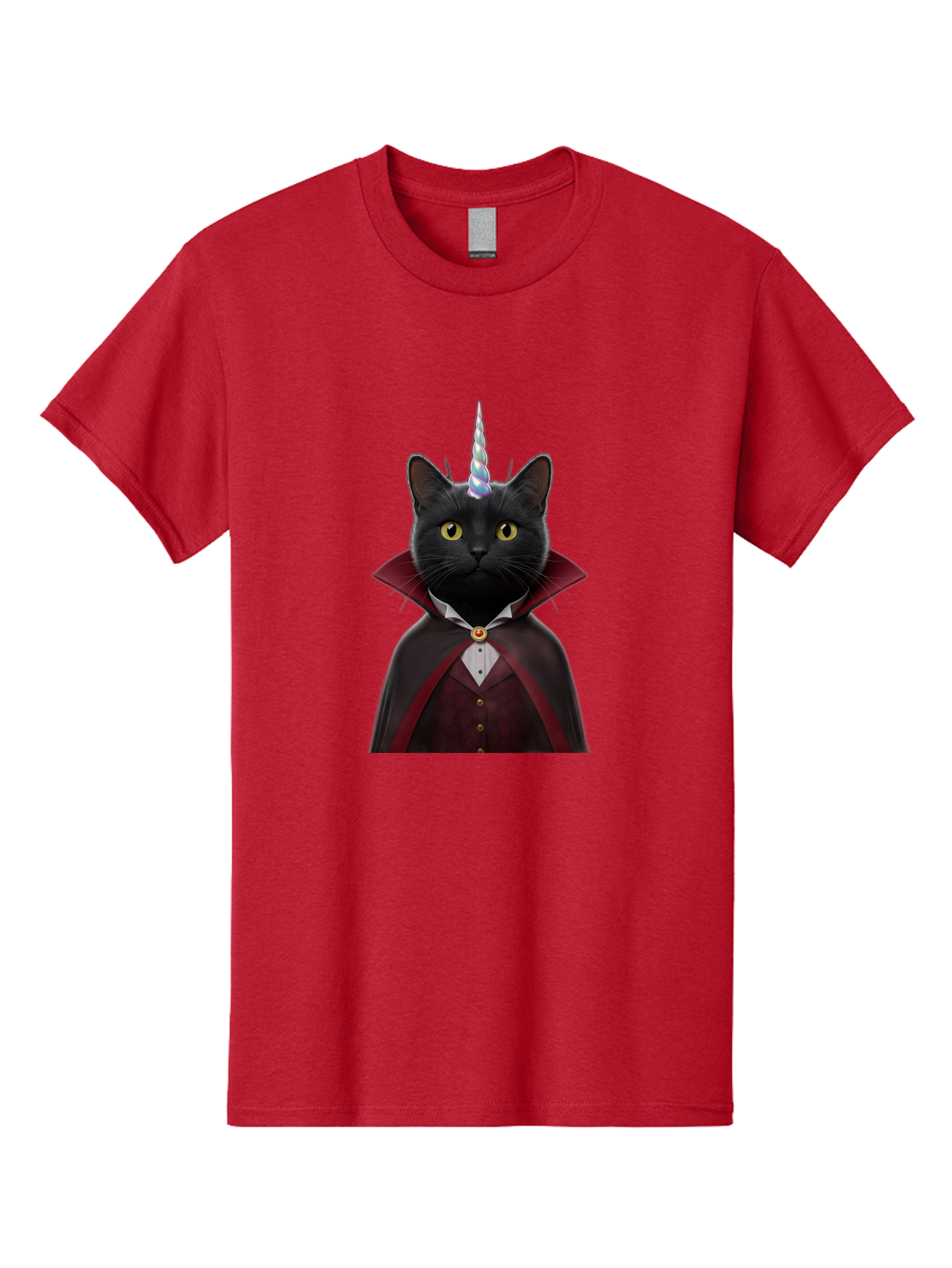 Black-Cat-Vampire-Unicorn Men'S Graphic Tee, 100% Cotton, Comfortable Casual Summer Wear, Machine Washable, Vintage Camera, Old Camera, Antique Camera, Black Camera, Classic Photography, Photography Equipment, Nostalgic Device, Film Camera, Bal810