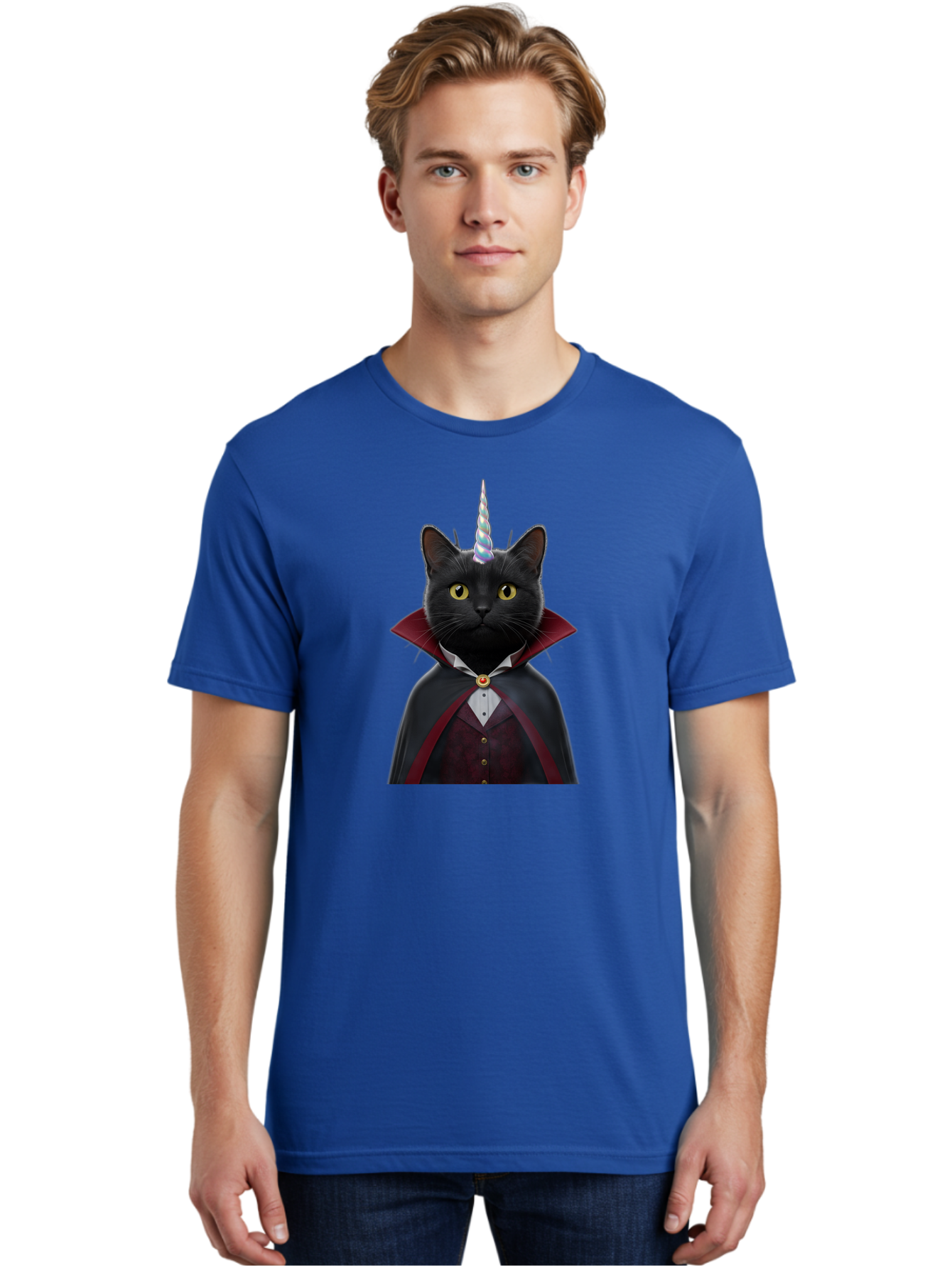 Black-Cat-Vampire-Unicorn Men'S Graphic Tee, 100% Cotton, Comfortable Casual Summer Wear, Machine Washable, Vintage Camera, Old Camera, Antique Camera, Black Camera, Classic Photography, Photography Equipment, Nostalgic Device, Film Camera, Bal810
