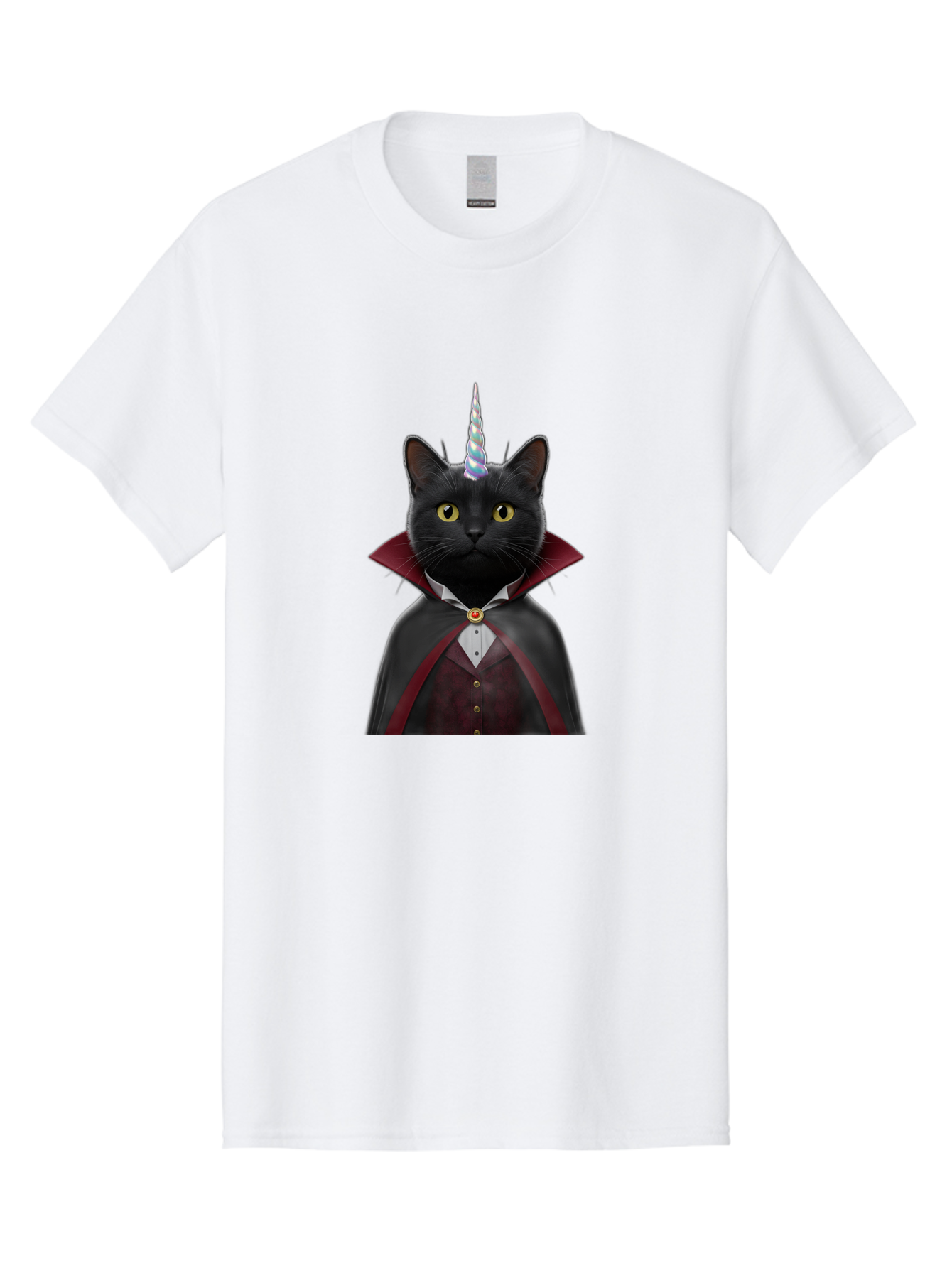 Black-Cat-Vampire-Unicorn Men'S Graphic Tee, 100% Cotton, Comfortable Casual Summer Wear, Machine Washable, Vintage Camera, Old Camera, Antique Camera, Black Camera, Classic Photography, Photography Equipment, Nostalgic Device, Film Camera, Bal810
